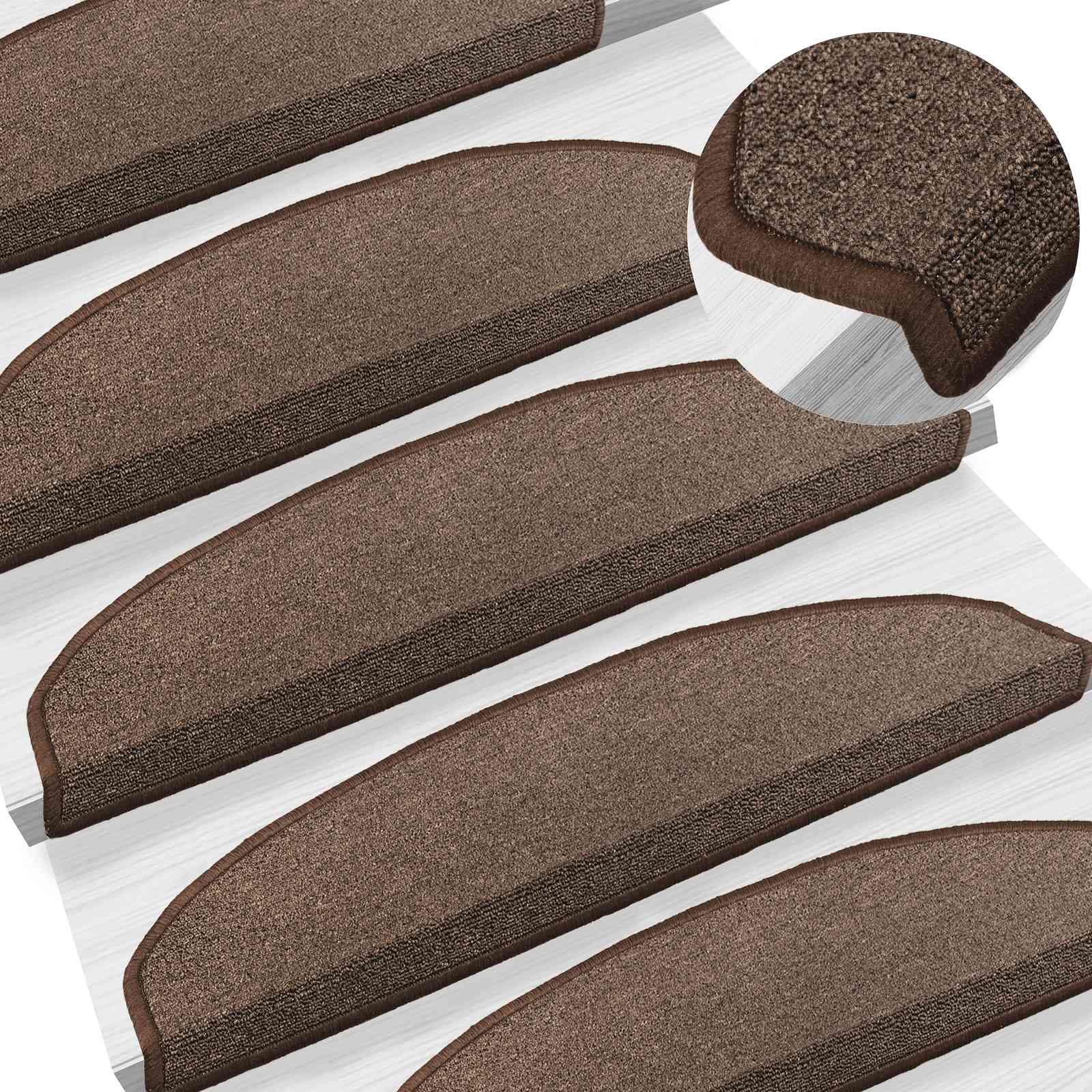Tappetini per scale autoadesivi 15 pz 80 x 24,5 x 3,5 cm