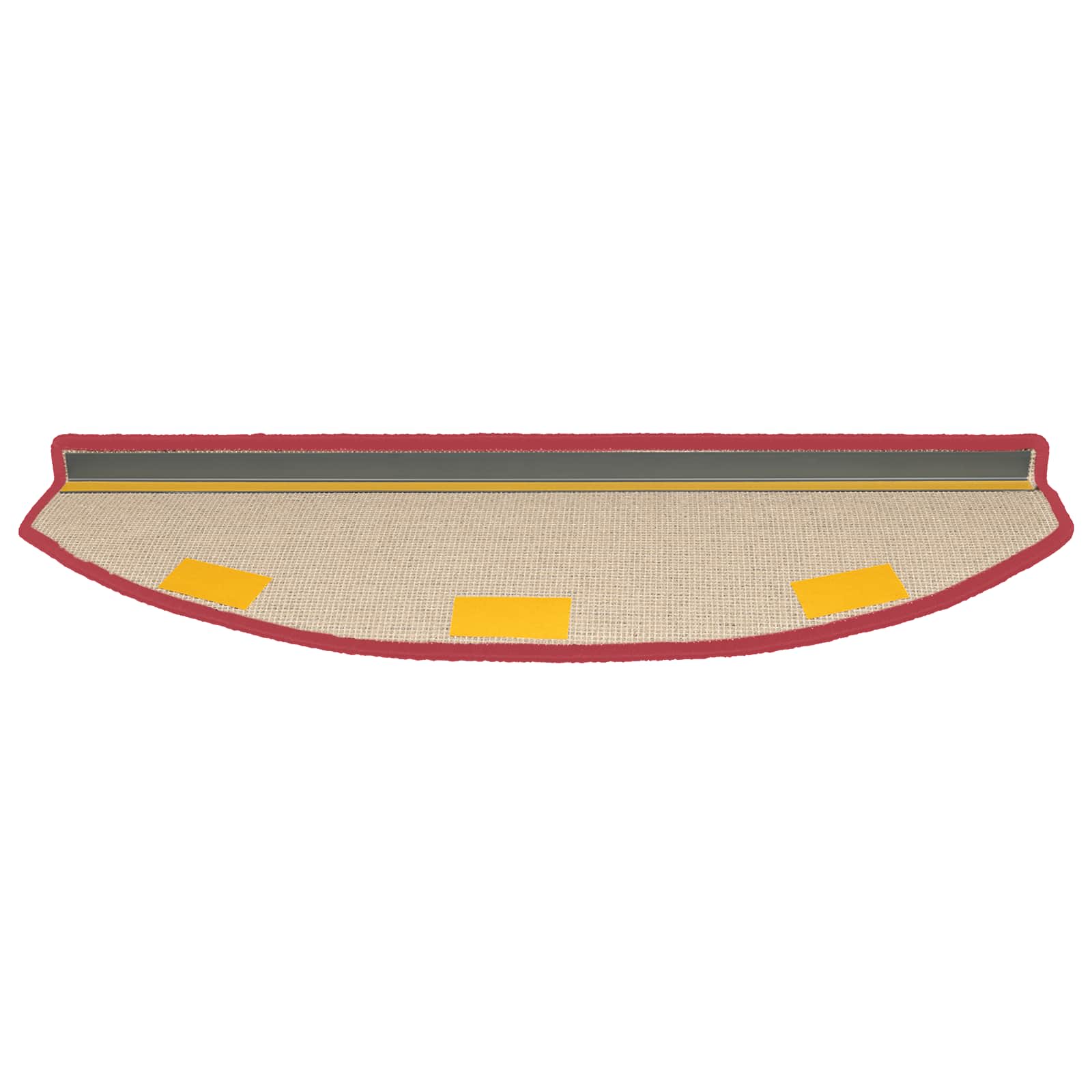 Tappetini per scale autoadesivi 15 pz 80 x 24,5 x 3,5 cm Rosso