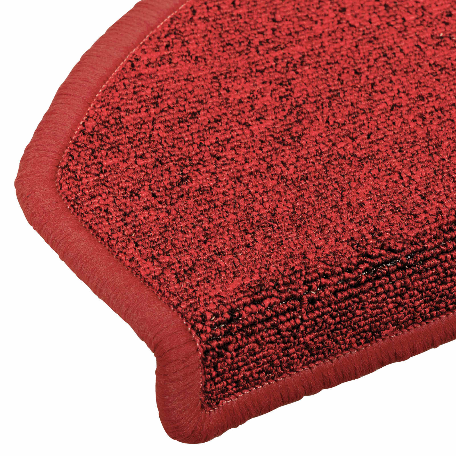 Tappetini per scale autoadesivi 15 pz 80 x 24,5 x 3,5 cm Rosso