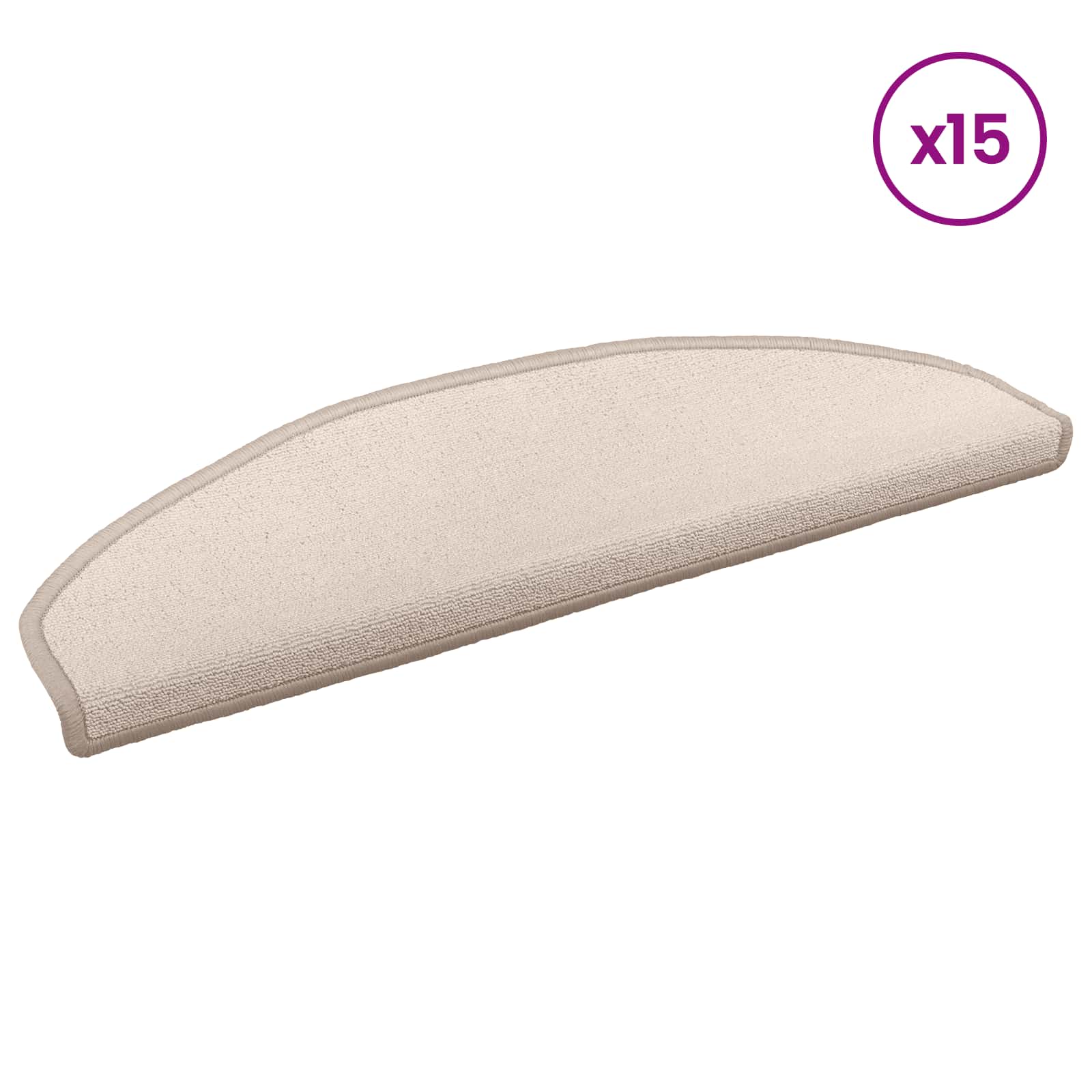 Tappetini per scale autoadesivi 15 pz 80 x 24,5 x 3,5 cm