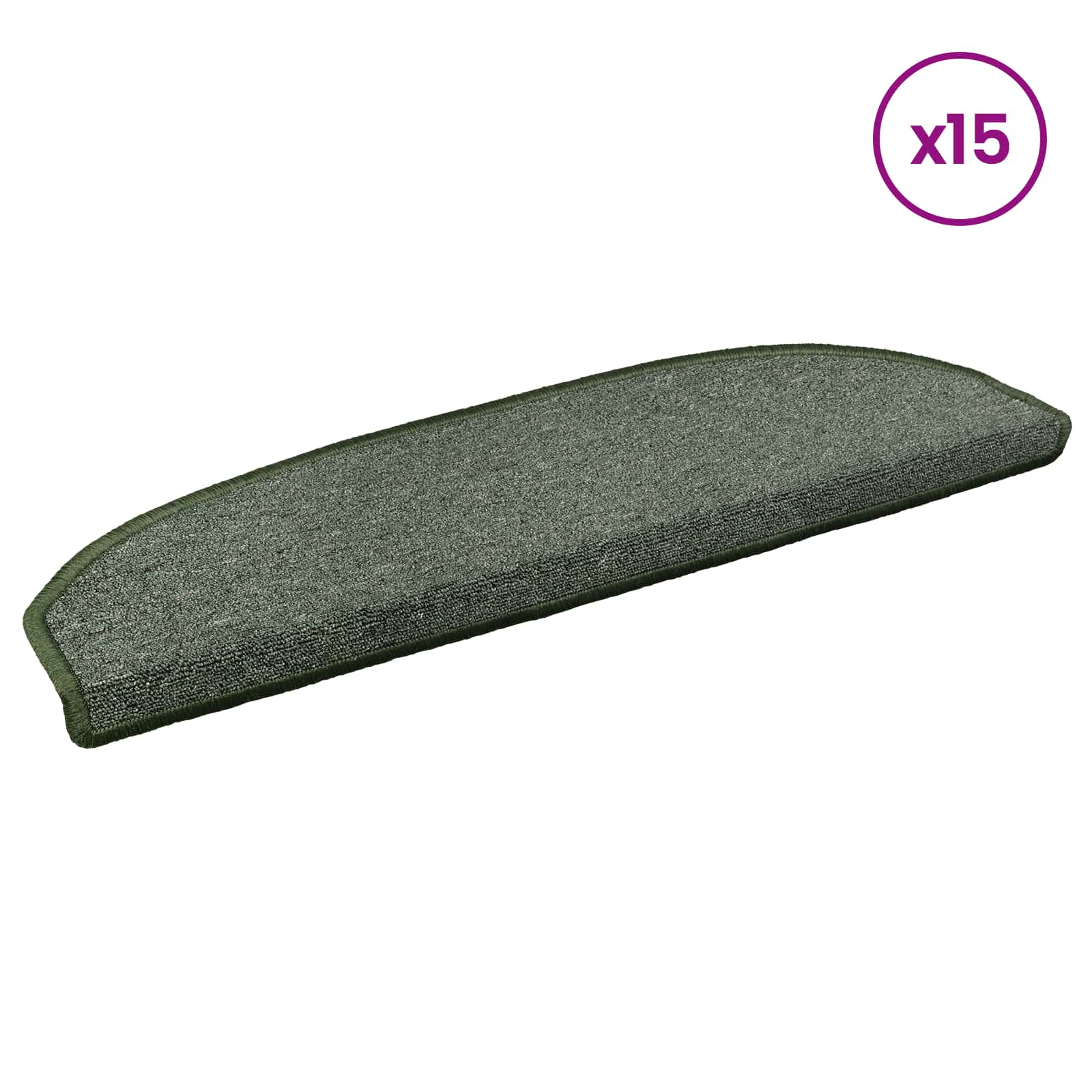Tappetini per scale autoadesivi 15 pz 80 x 24,5 x 3,5 cm