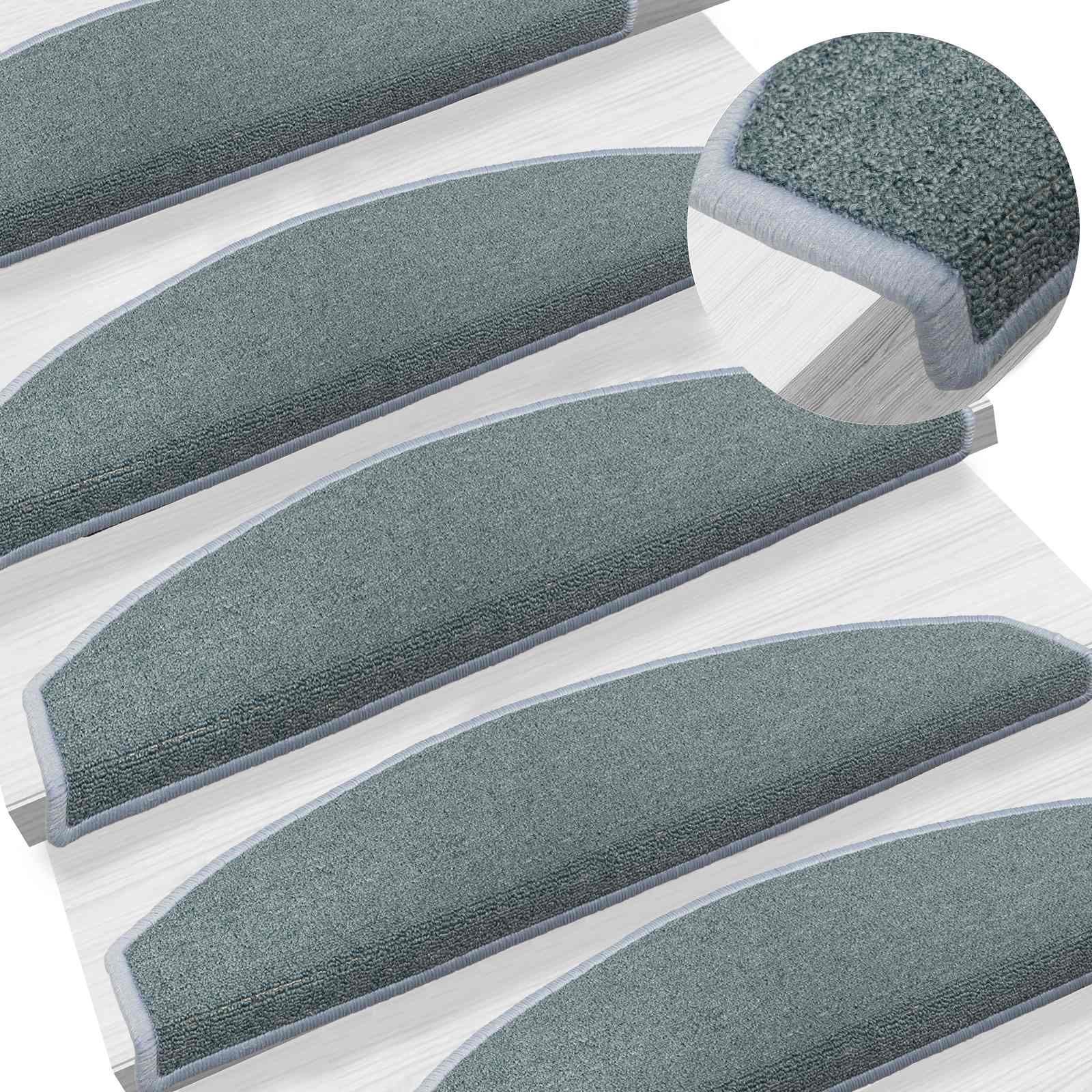 Tappetini per scale autoadesivi 15 pz 80 x 24,5 x 3,5 cm