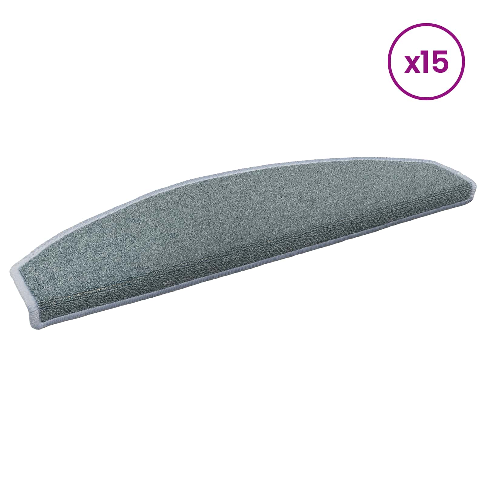 Tappetini per scale autoadesivi 15 pz 80 x 24,5 x 3,5 cm