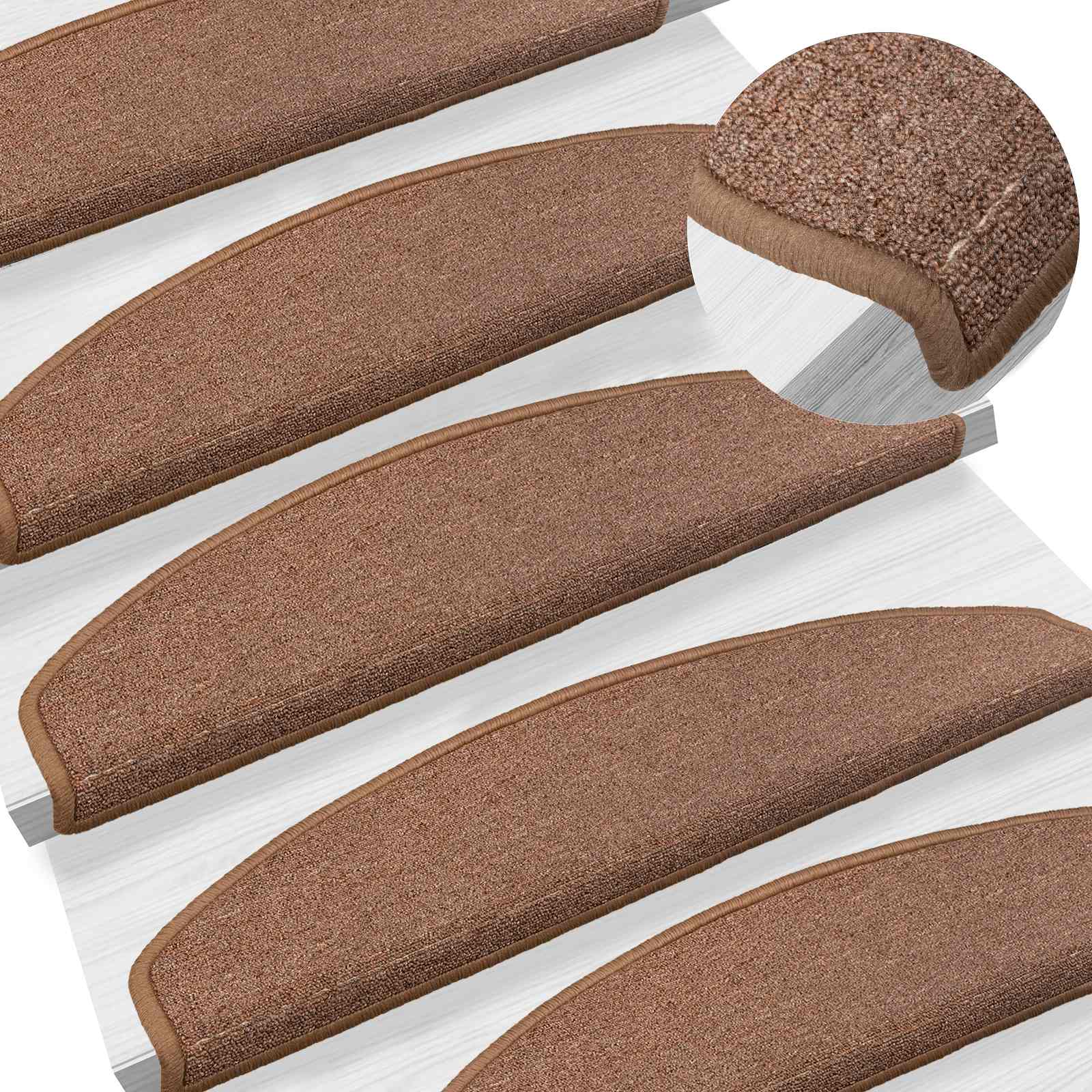 Tappetini per scale autoadesivi 15 pz 80 x 24,5 x 3,5 cm