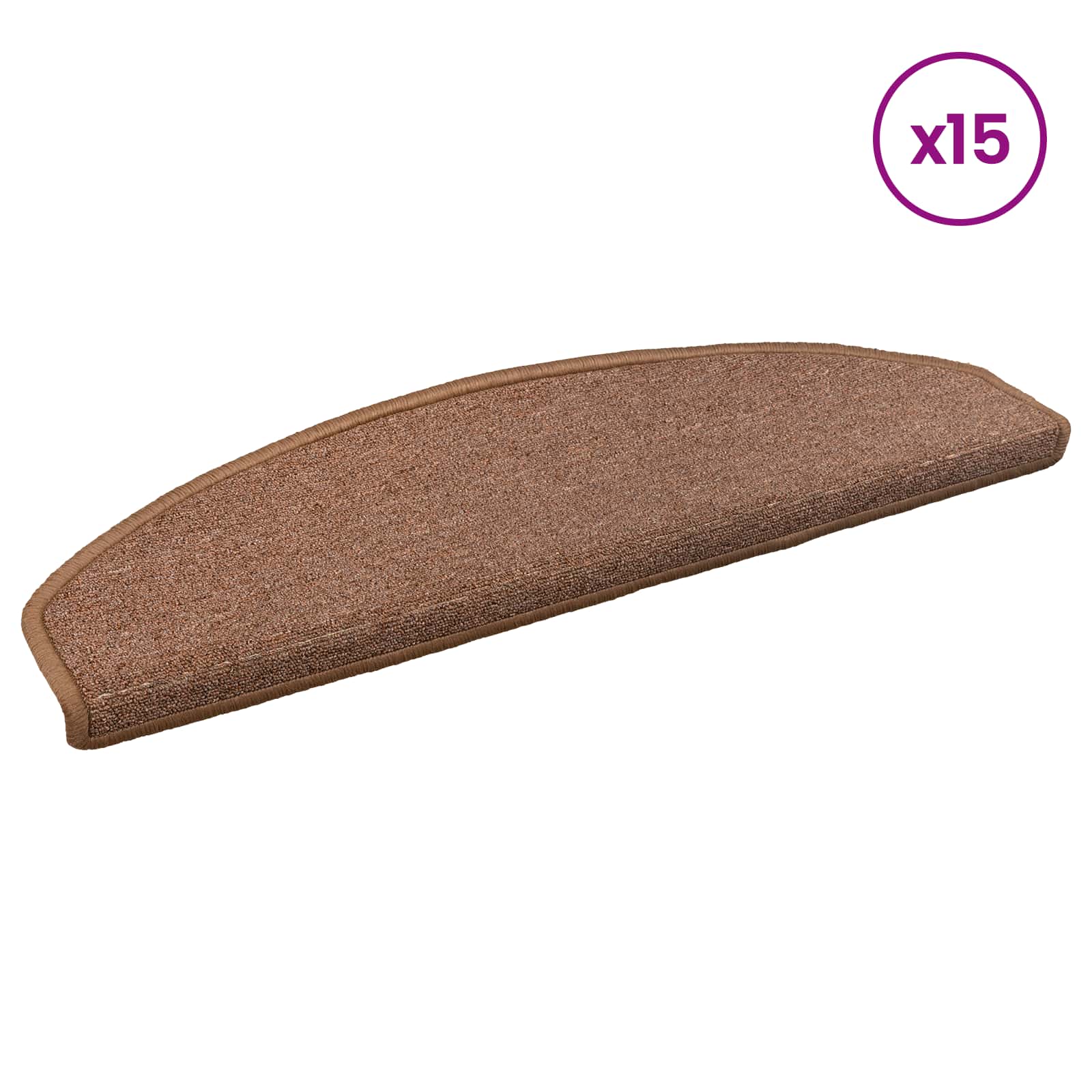 Tappetini per scale autoadesivi 15 pz 80 x 24,5 x 3,5 cm