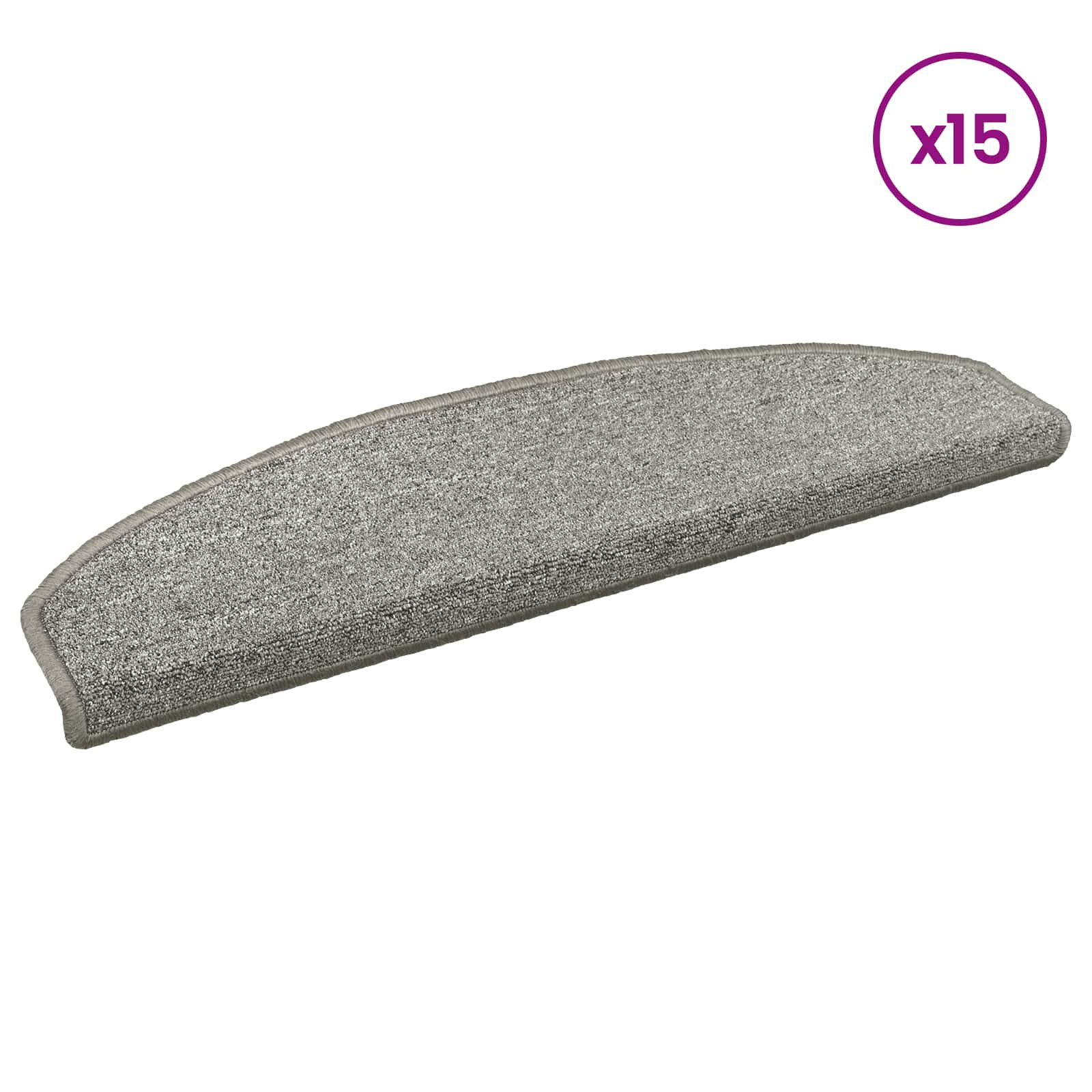 Tappetini per scale autoadesivi 15 pz 80 x 24,5 x 3,5 cm