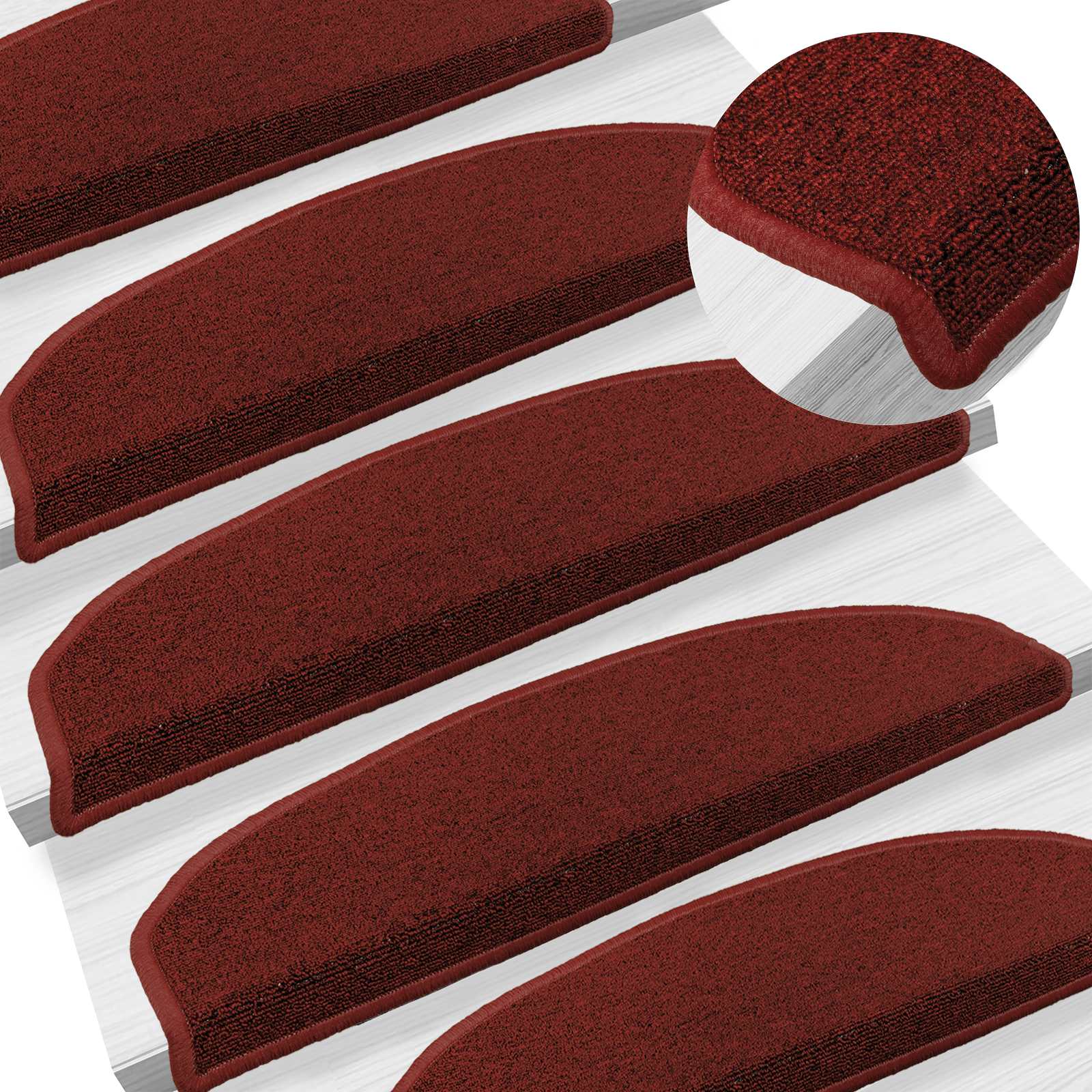 Tappetini per scale autoadesivi 15 pz 80 x 24,5 x 3,5 cm