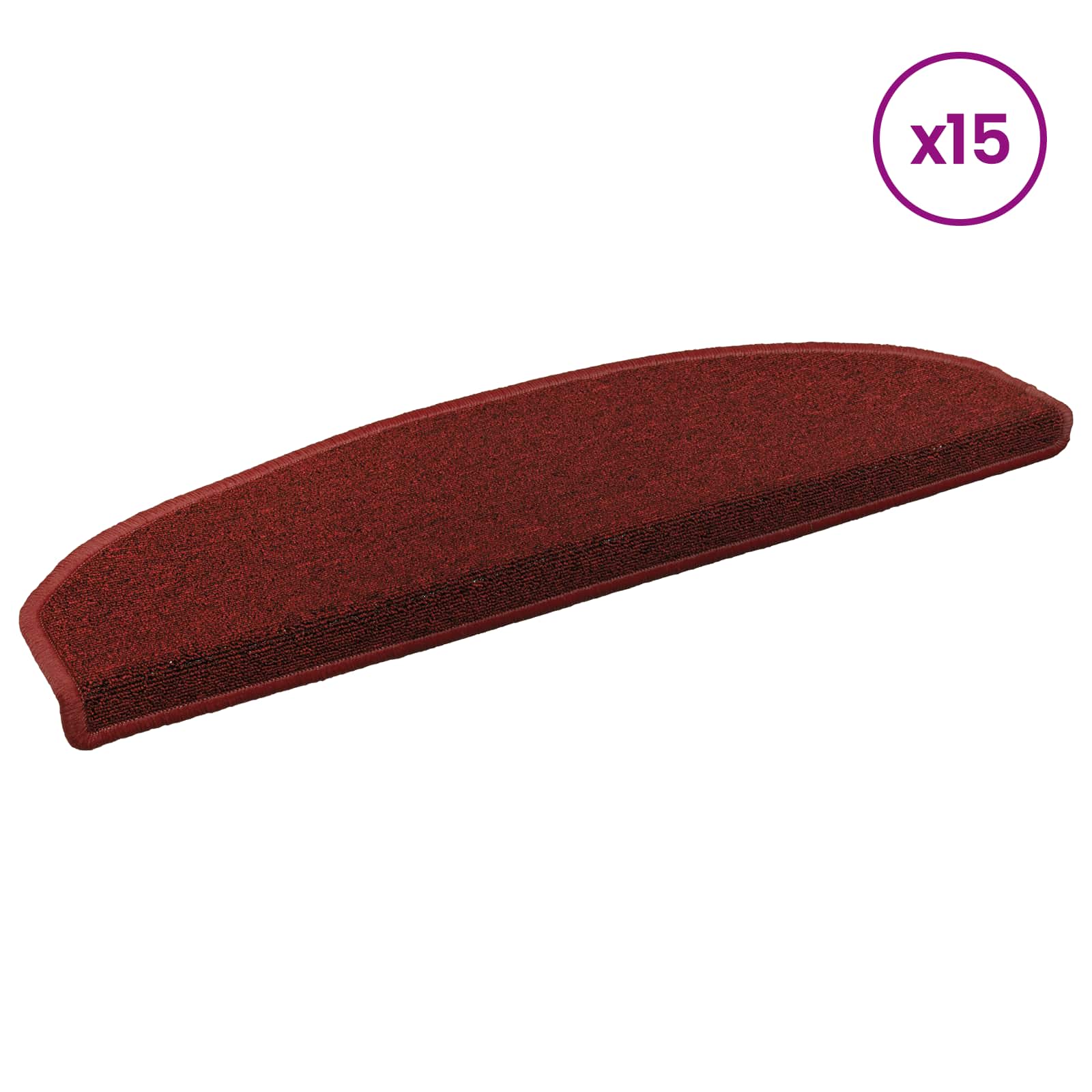 Tappetini per scale autoadesivi 15 pz 80 x 24,5 x 3,5 cm