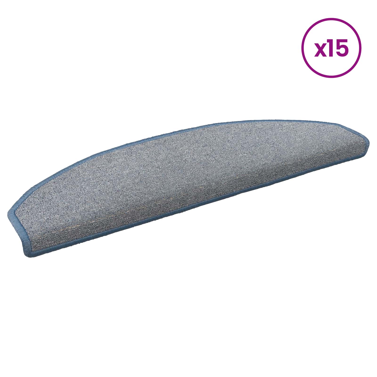 Tappetini per scale autoadesivi 15 pz 80 x 24,5 x 3,5 cm
