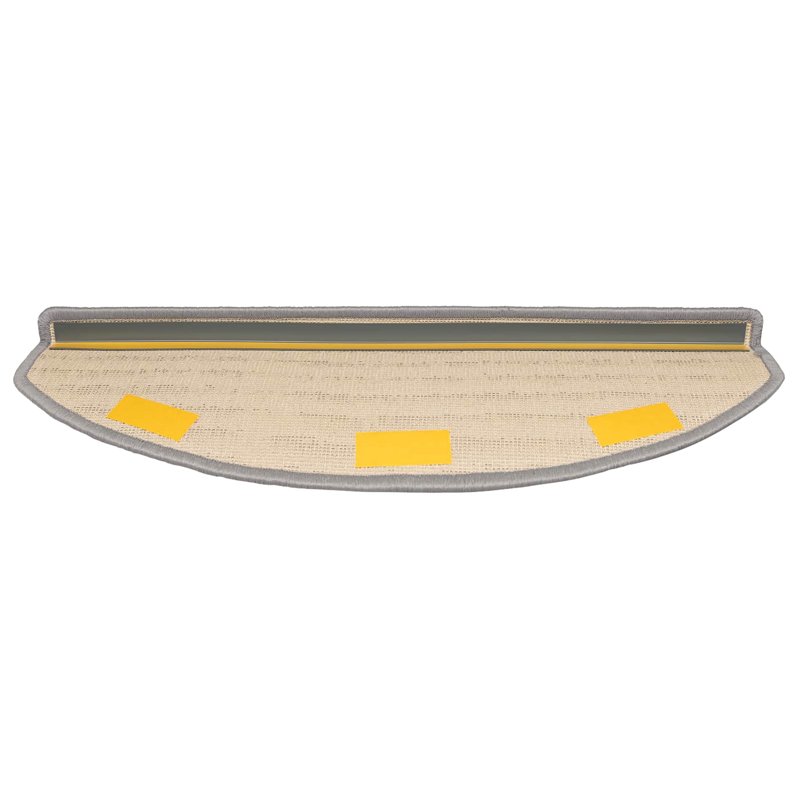 Tappetini per scale autoadesivi 15 pz 80 x 24,5 x 3,5 cm Grigio