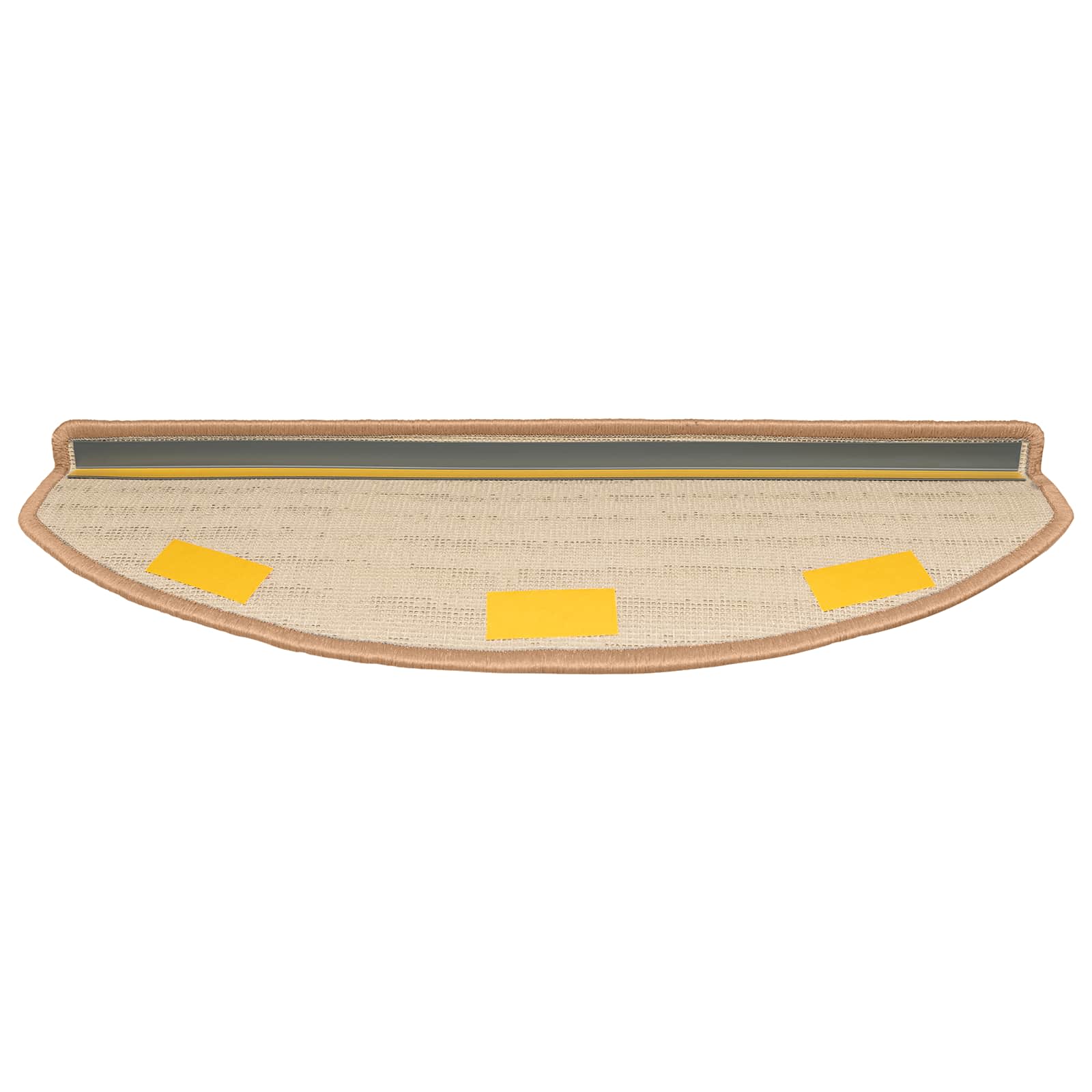 Tappetini per scale autoadesivi 15 pz 80 x 24,5 x 3,5 cm Beige