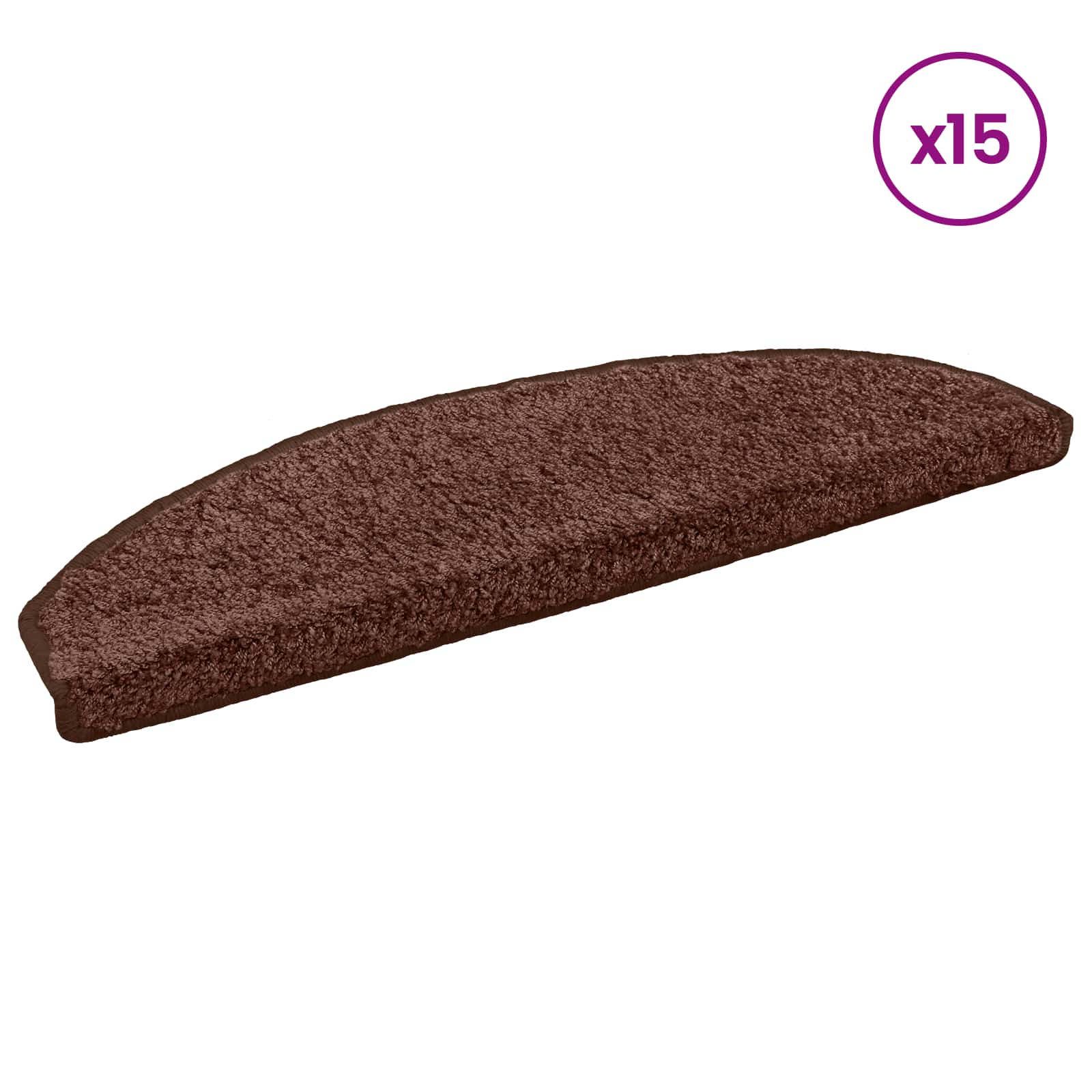 Tappetini per scale autoadesivi 15 pz 80 x 24,5 x 3,5 cm