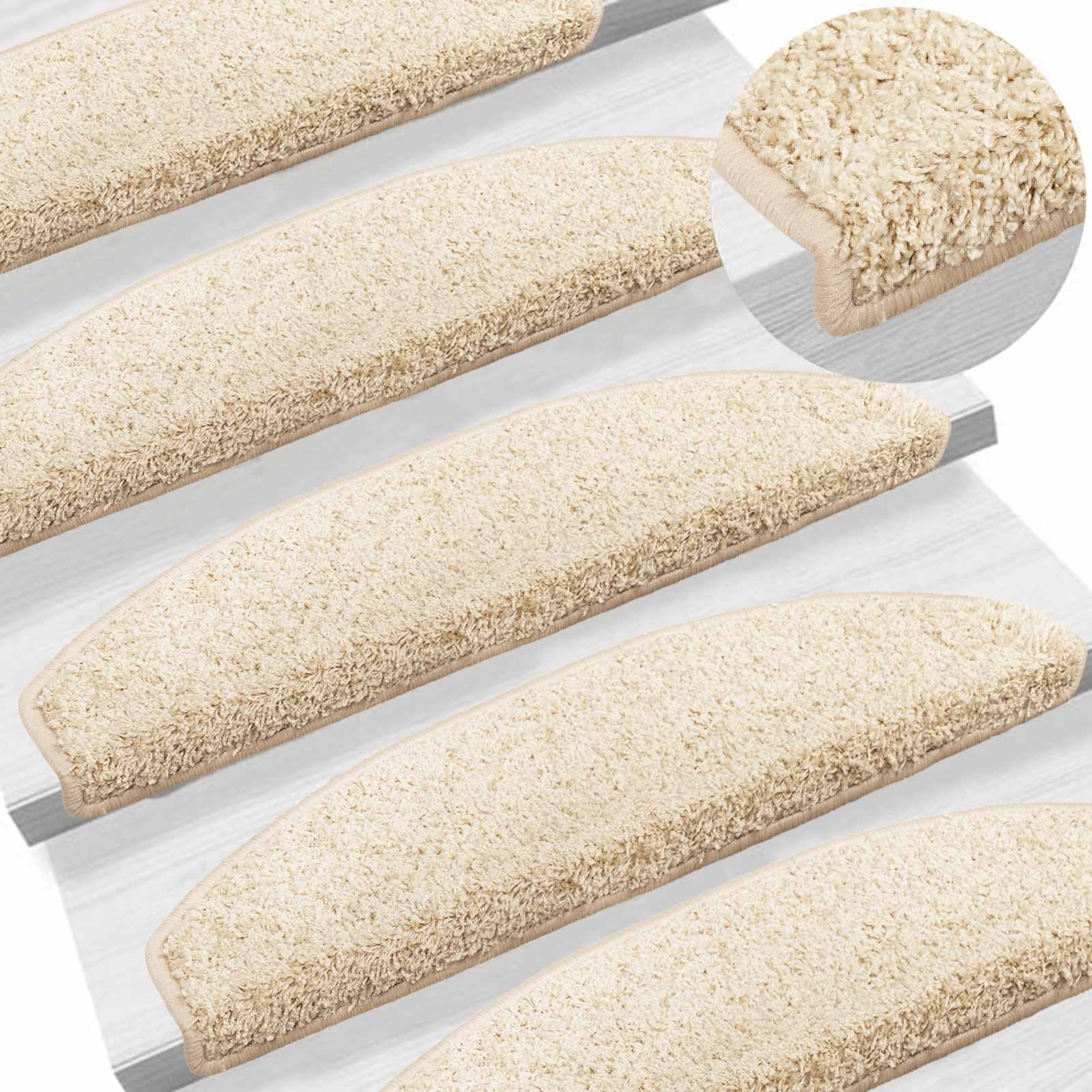 Tappetini per scale autoadesivi 15 pz 80 x 24,5 x 3,5 cm
