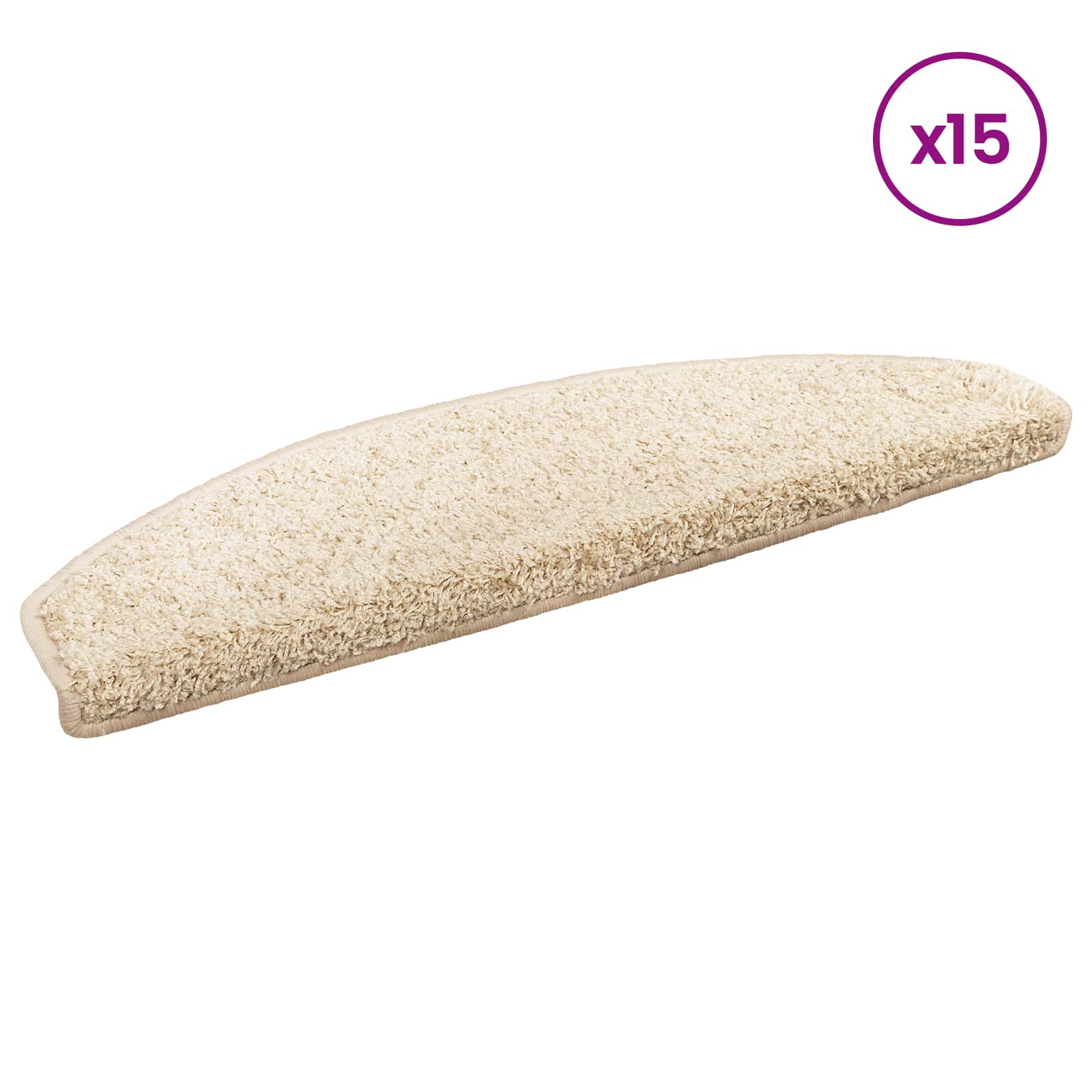Tappetini per scale autoadesivi 15 pz 80 x 24,5 x 3,5 cm