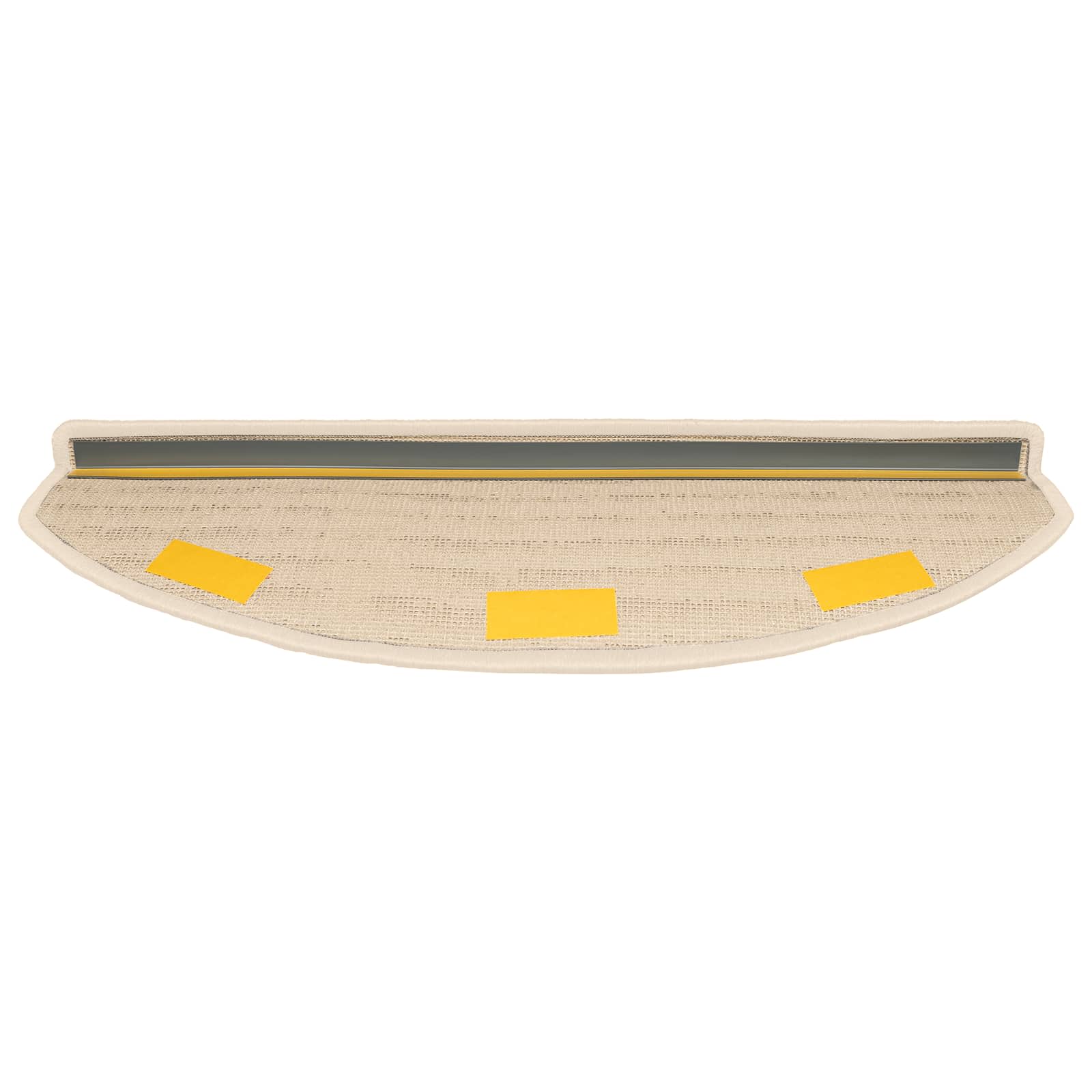 Tappetini per scale autoadesivi 15 pz 80 x 24,5 x 3,5 cm Bianco