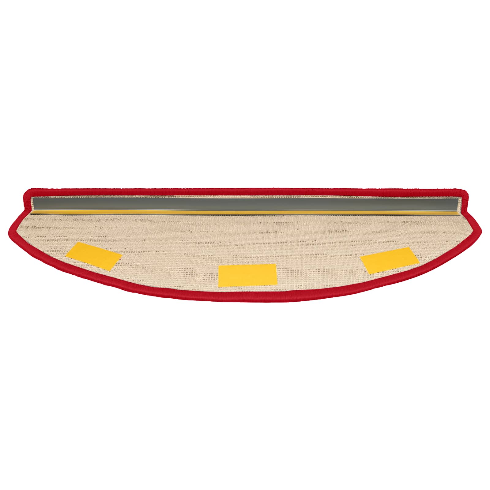 Tappetini per scale autoadesivi 15 pz 80 x 24,5 x 3,5 cm Rosso