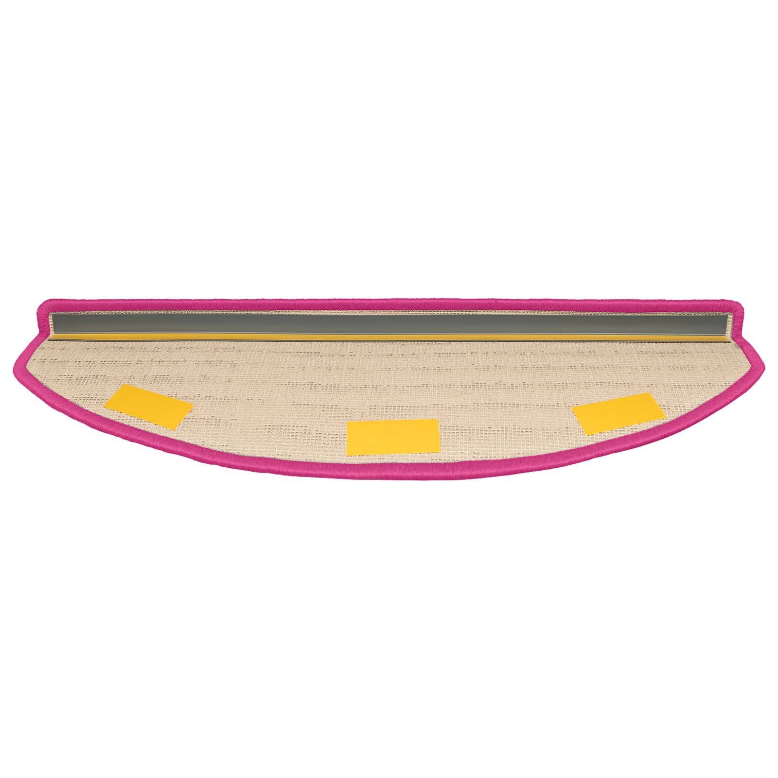 Tappetini per scale autoadesivi 15 pz 80 x 24,5 x 3,5 cm Rosa