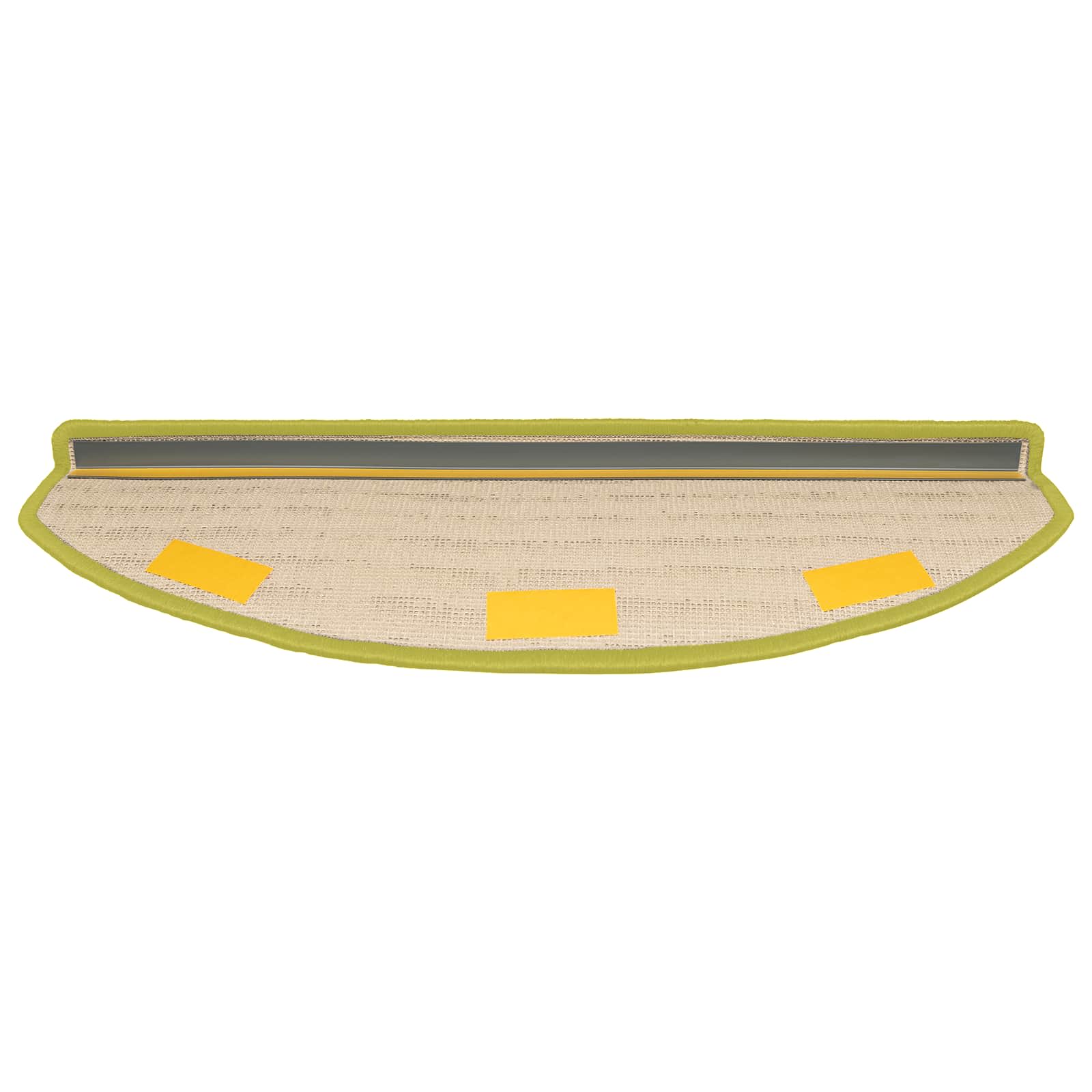 Tappetini per scale autoadesivi 15 pz 80 x 24,5 x 3,5 cm Verde