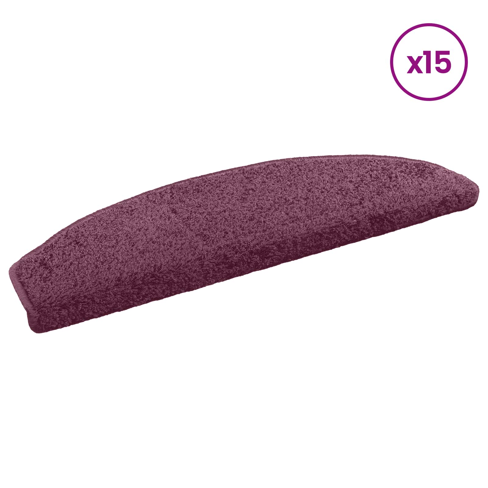 Tappetini per scale autoadesivi 15 pz 80 x 24,5 x 3,5 cm