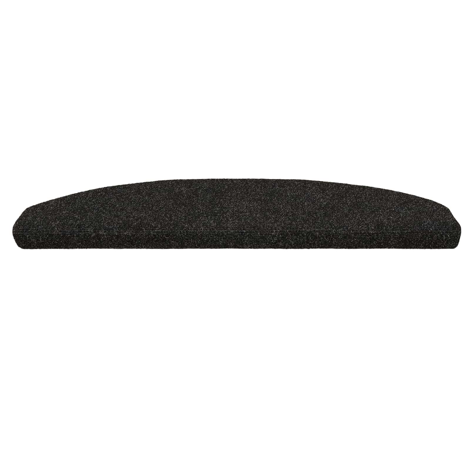 Tappetini per scale autoadesivi 15 pz 80 x 24,5 x 3,5 cm Nero