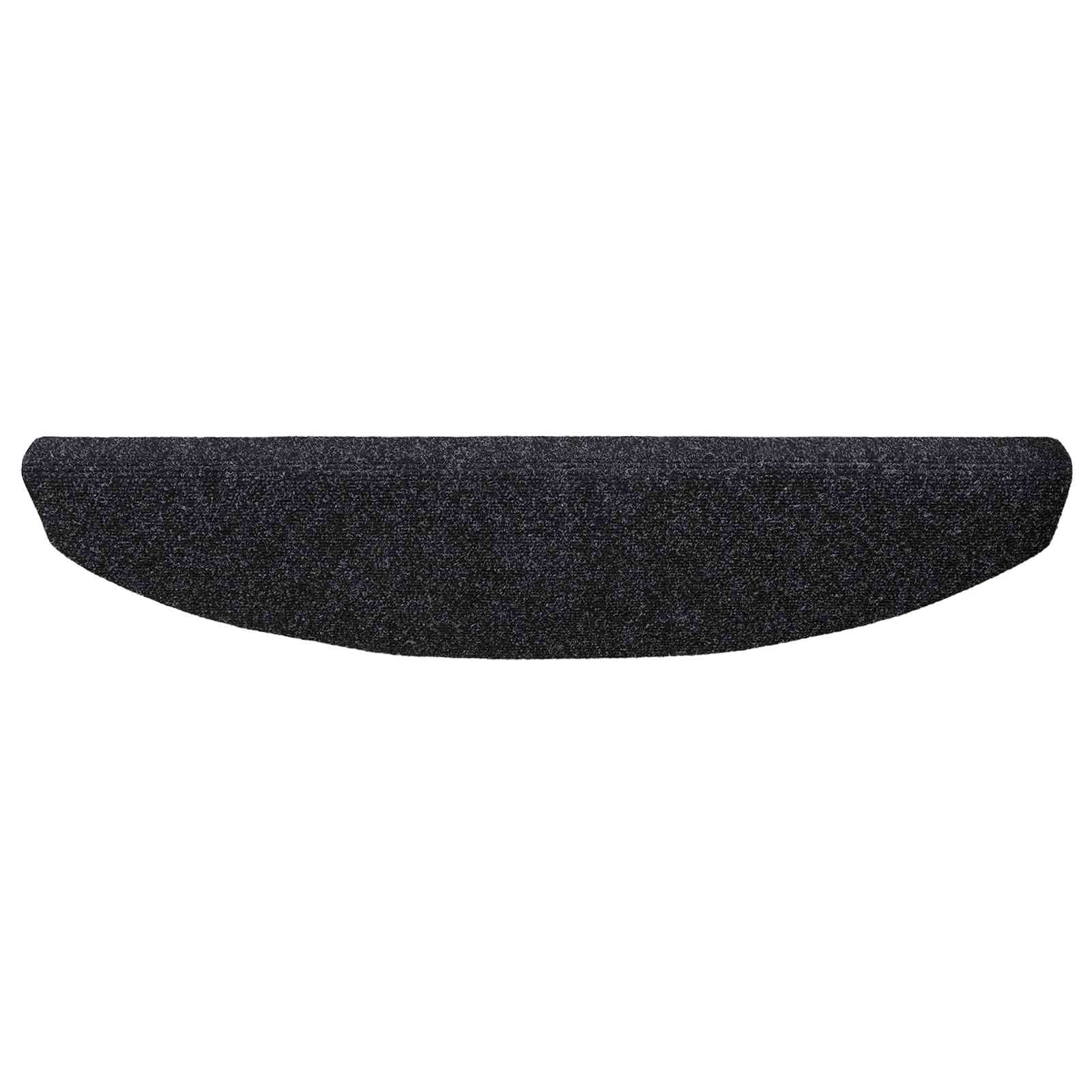 Tappetini per scale autoadesivi 15 pz 80 x 24,5 x 3,5 cm Nero
