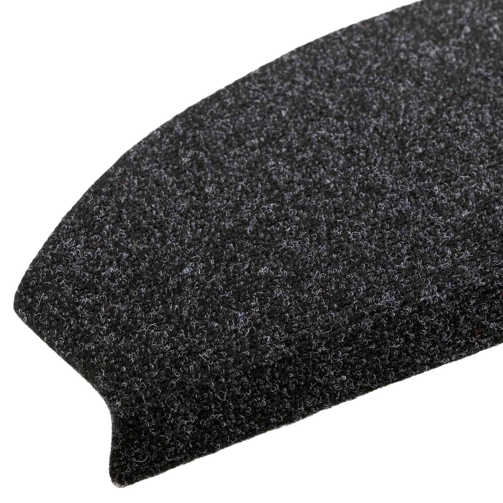 Tappetini per scale autoadesivi 15 pz 80 x 24,5 x 3,5 cm Nero