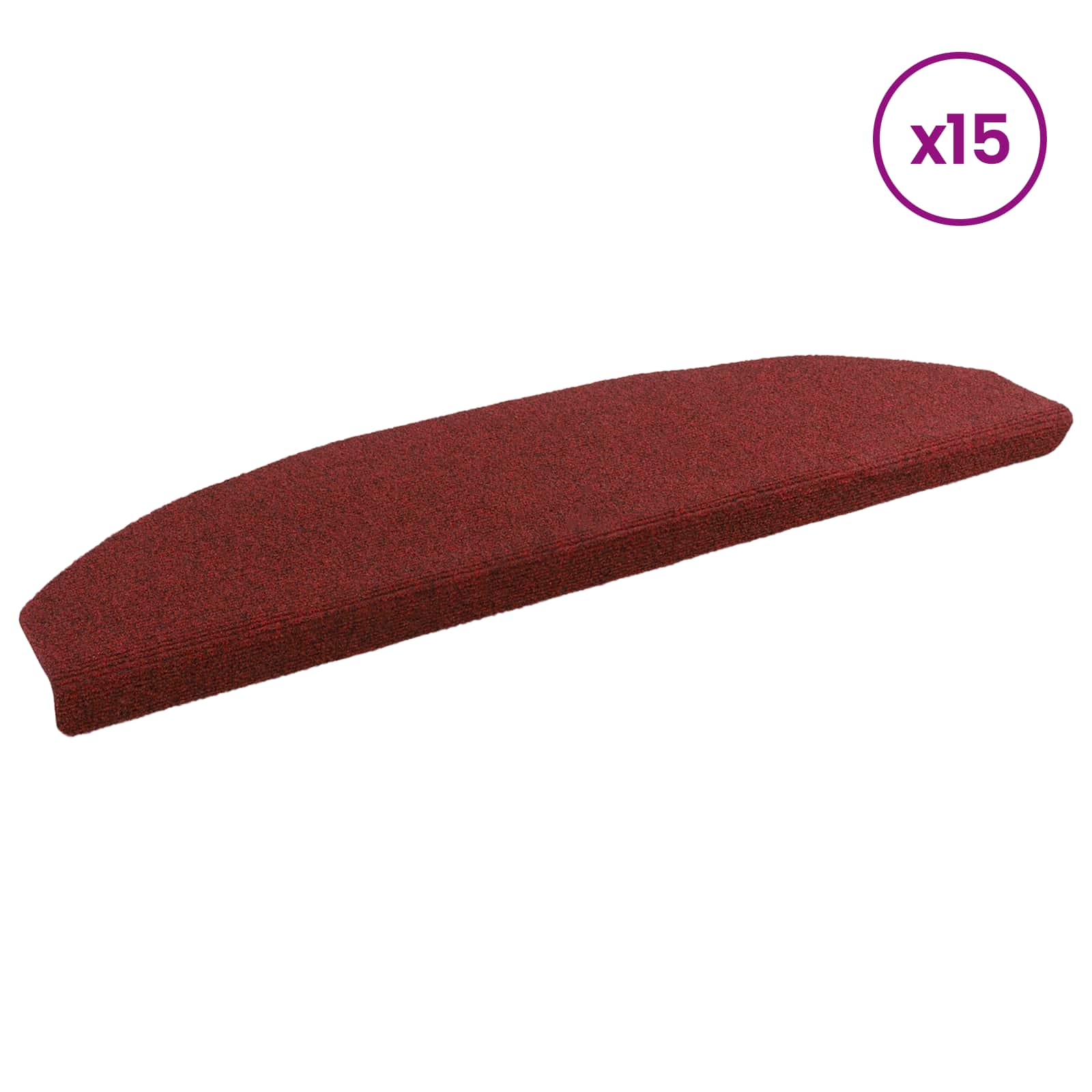 Tappetini per scale autoadesivi 15 pz 80 x 24,5 x 3,5 cm