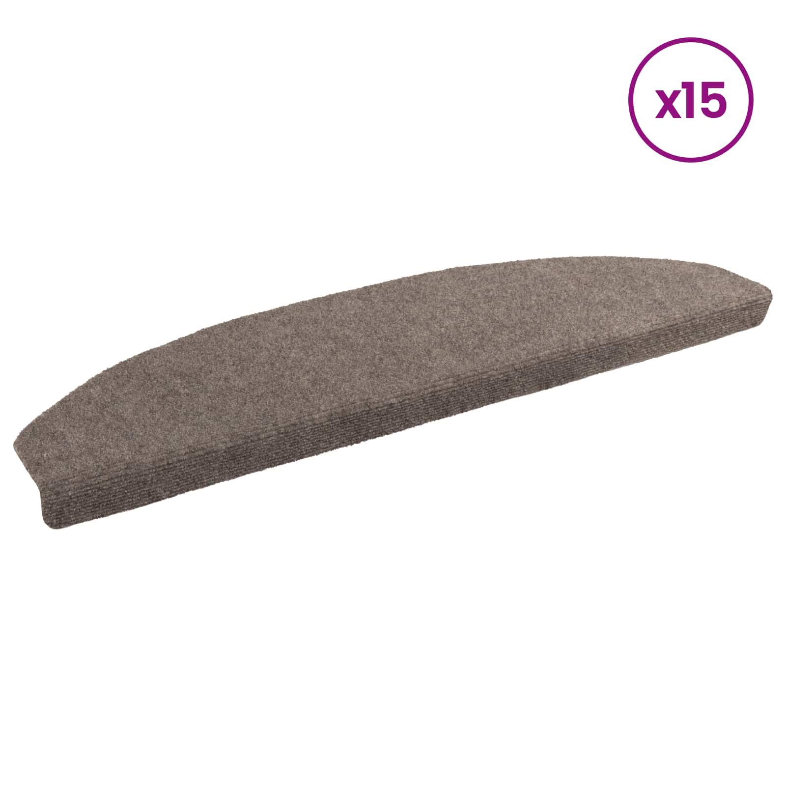 Tappetini per scale autoadesivi 15 pz 80 x 24,5 x 3,5 cm Moca