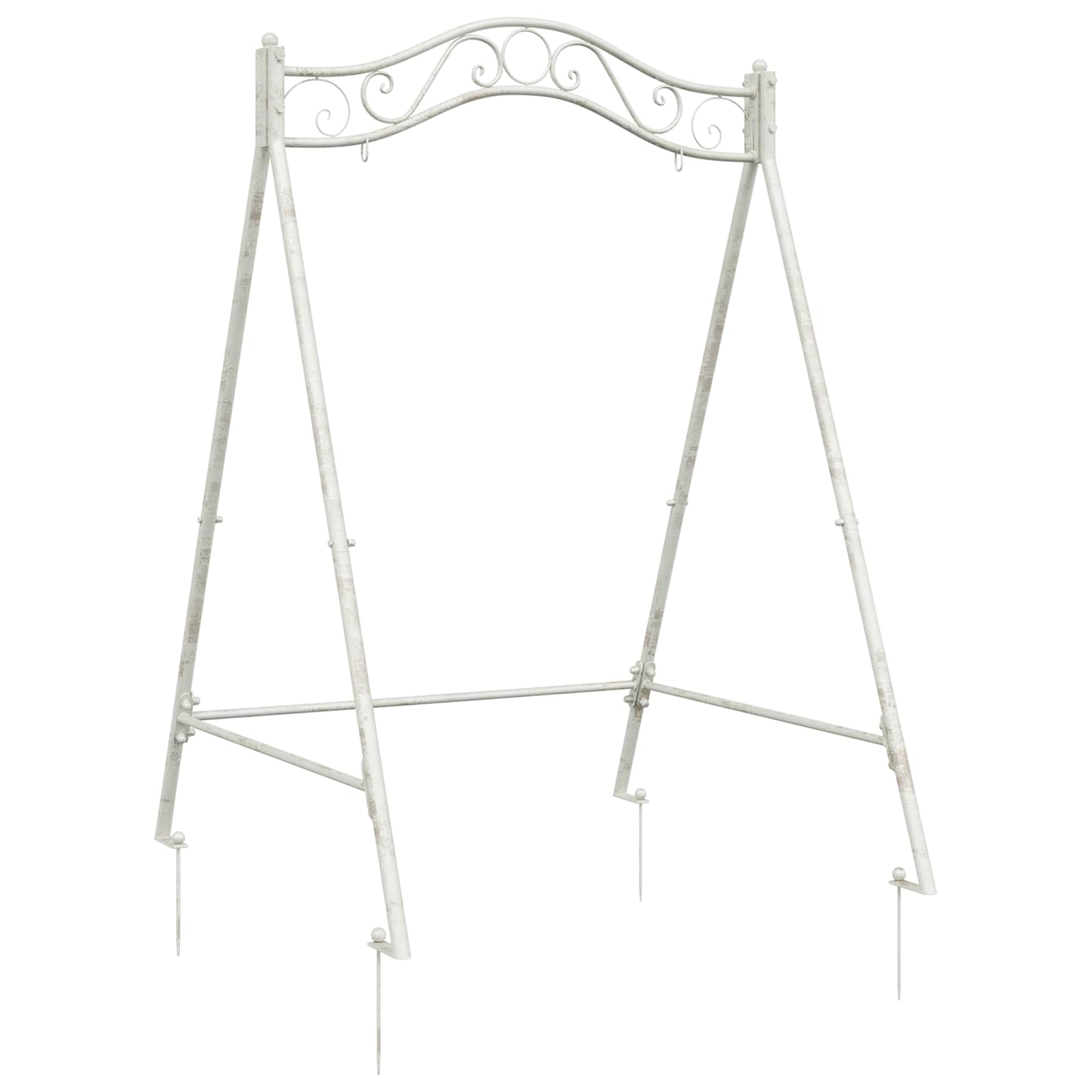 Telaio per Altalena Bianco Antico 113 x 121,5 x 168 cm Acciaio