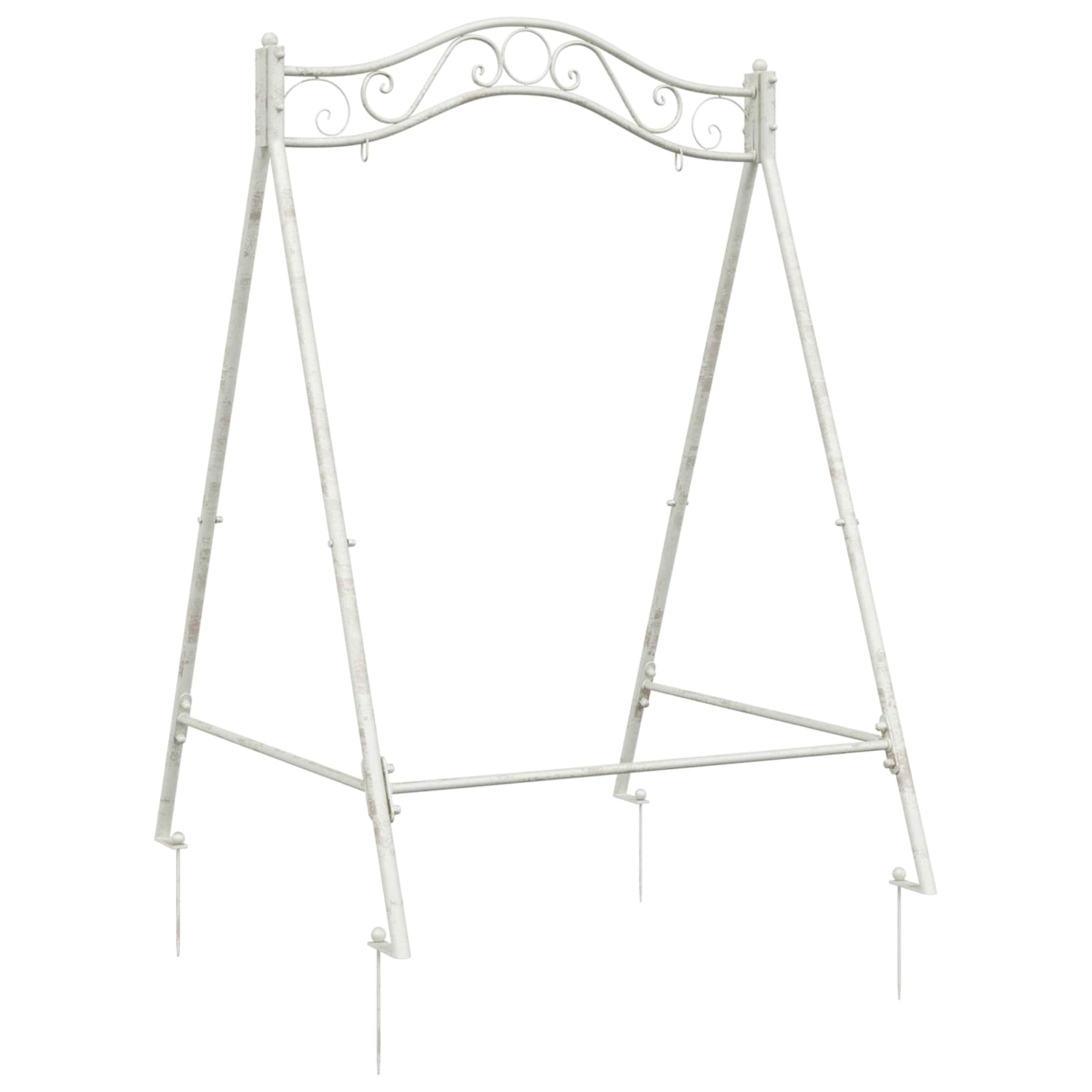 Telaio per Altalena Bianco Antico 113 x 121,5 x 168 cm Acciaio