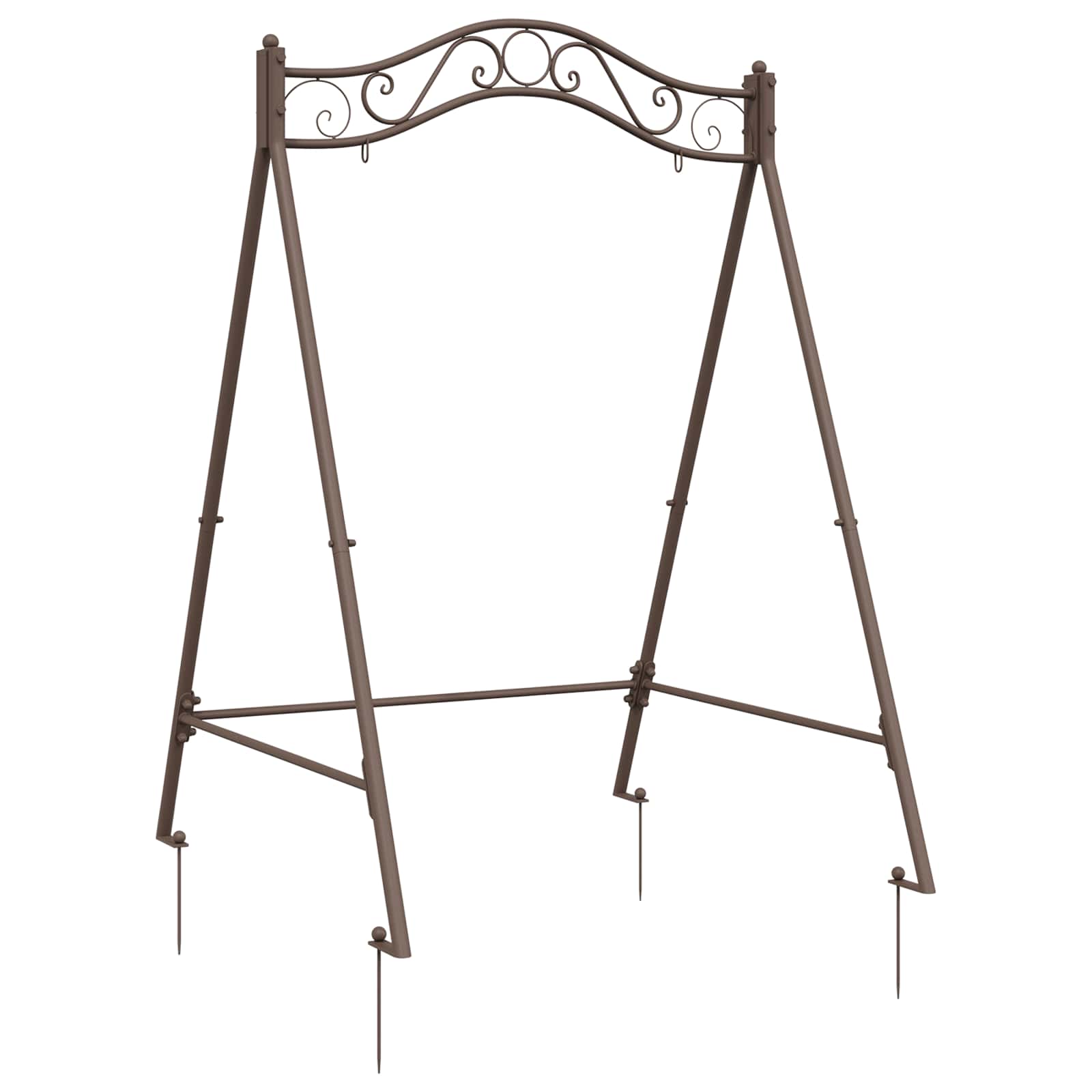 Telaio per Altalena Marrone Antico 113 x 121,5 x 168 cm Acciaio