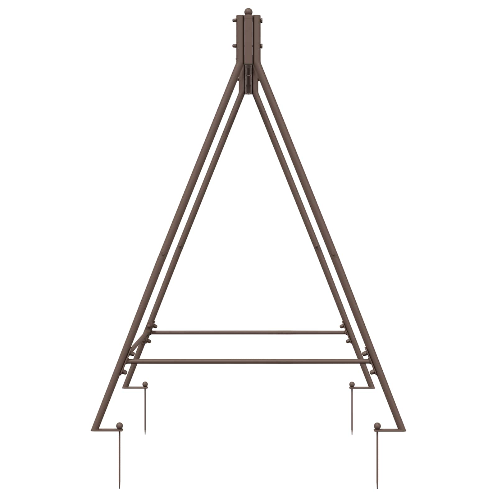 Telaio per Altalena Marrone Antico 113 x 121,5 x 168 cm Acciaio