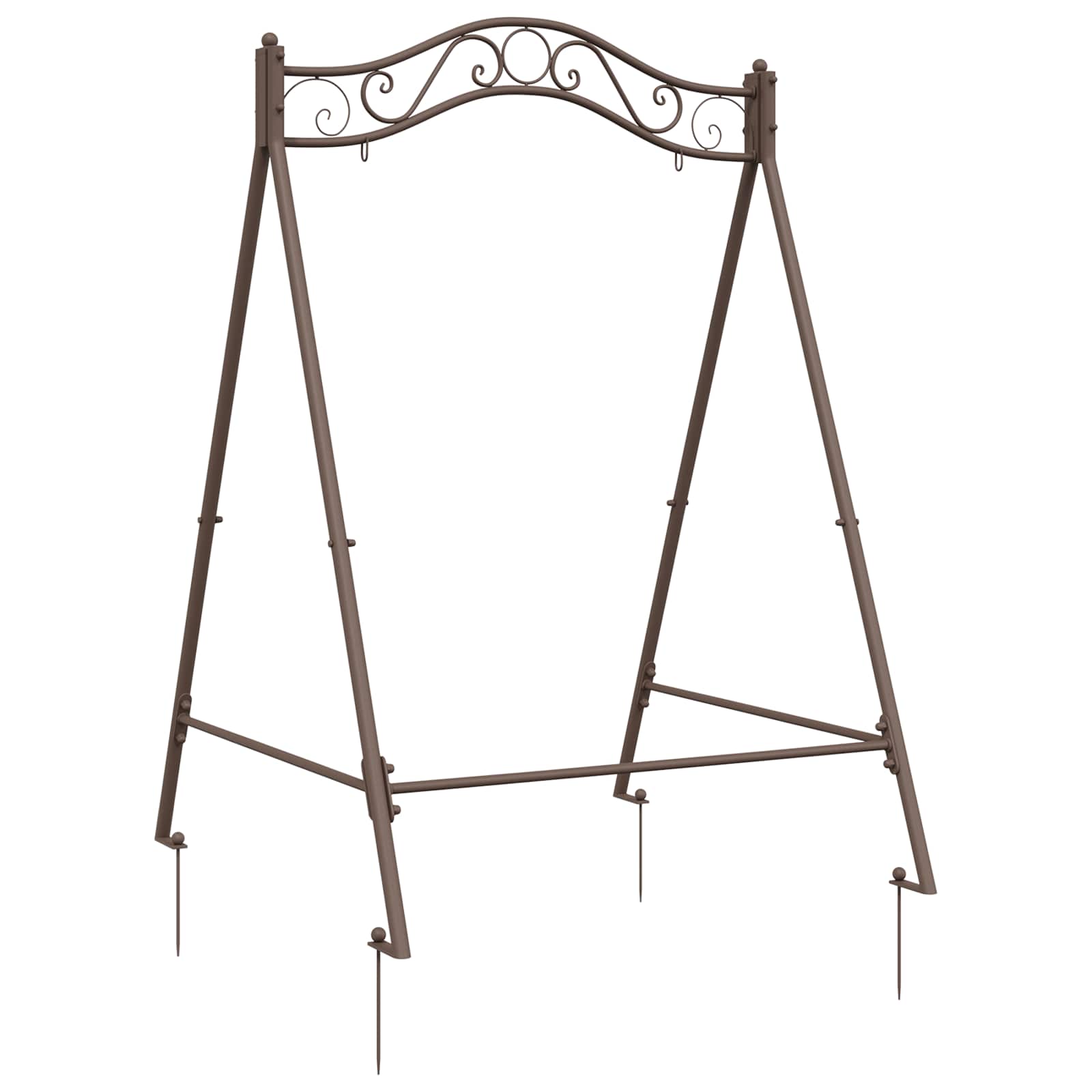 Telaio per Altalena Marrone Antico 113 x 121,5 x 168 cm Acciaio