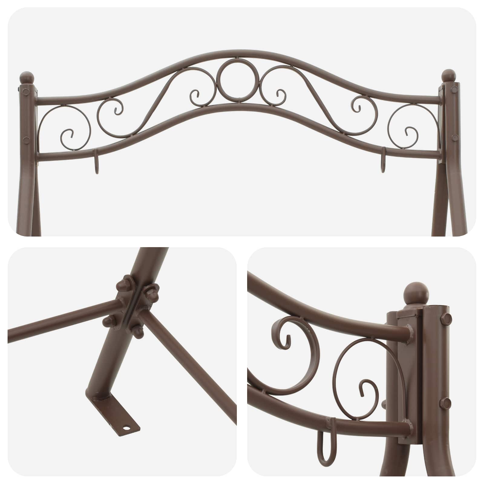 Telaio per Altalena Marrone Antico 113 x 121,5 x 168 cm Acciaio