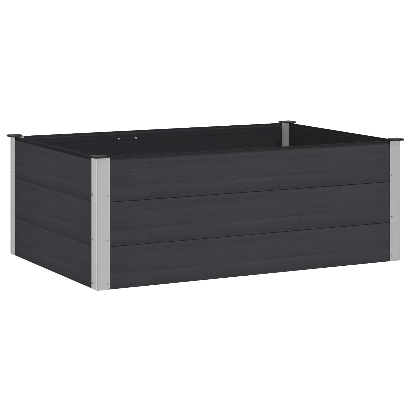 Letto rialzato da giardino Nero 150 x 100 x 54 cm