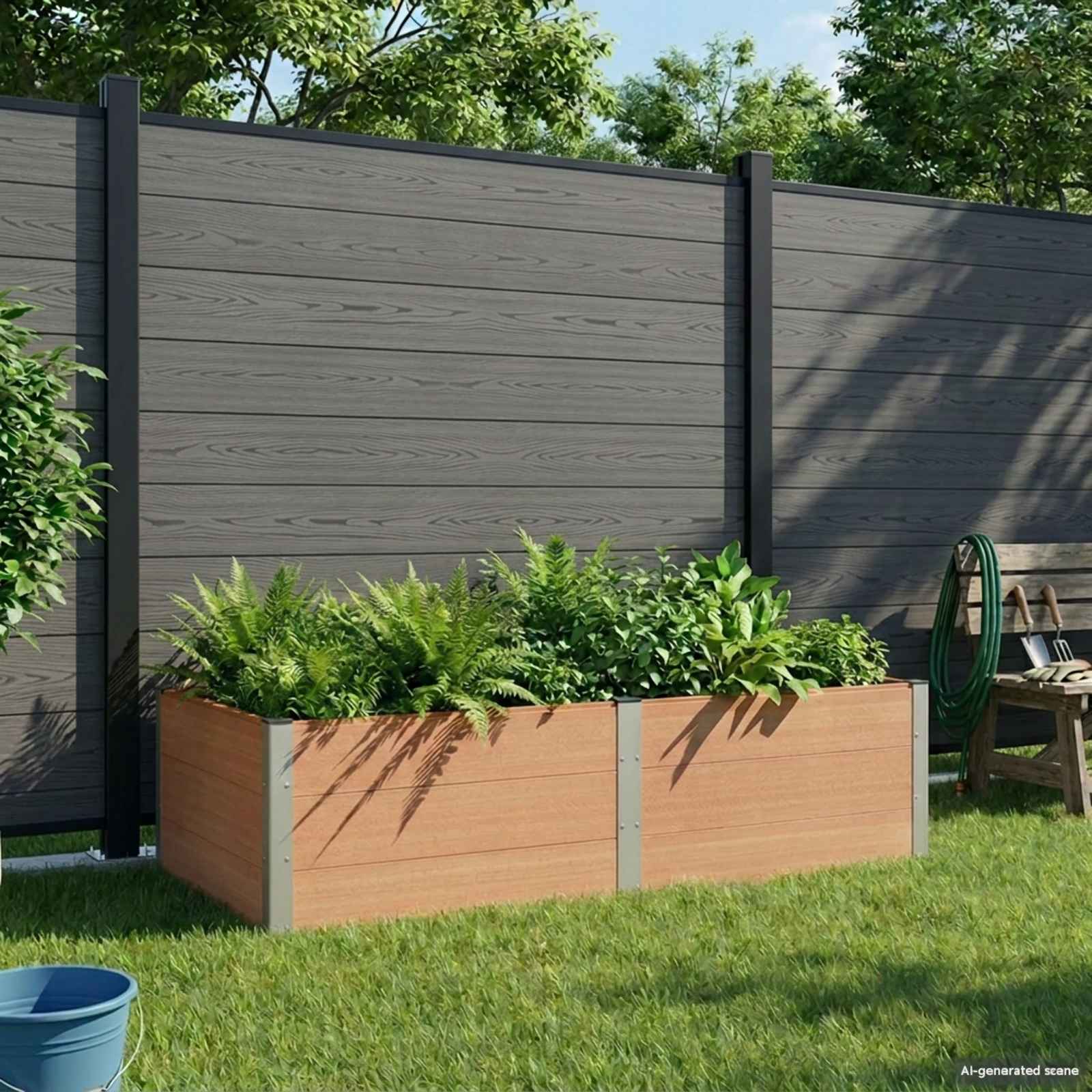 Letto rialzato da giardino Marrone 200 x 100 x 54 cm