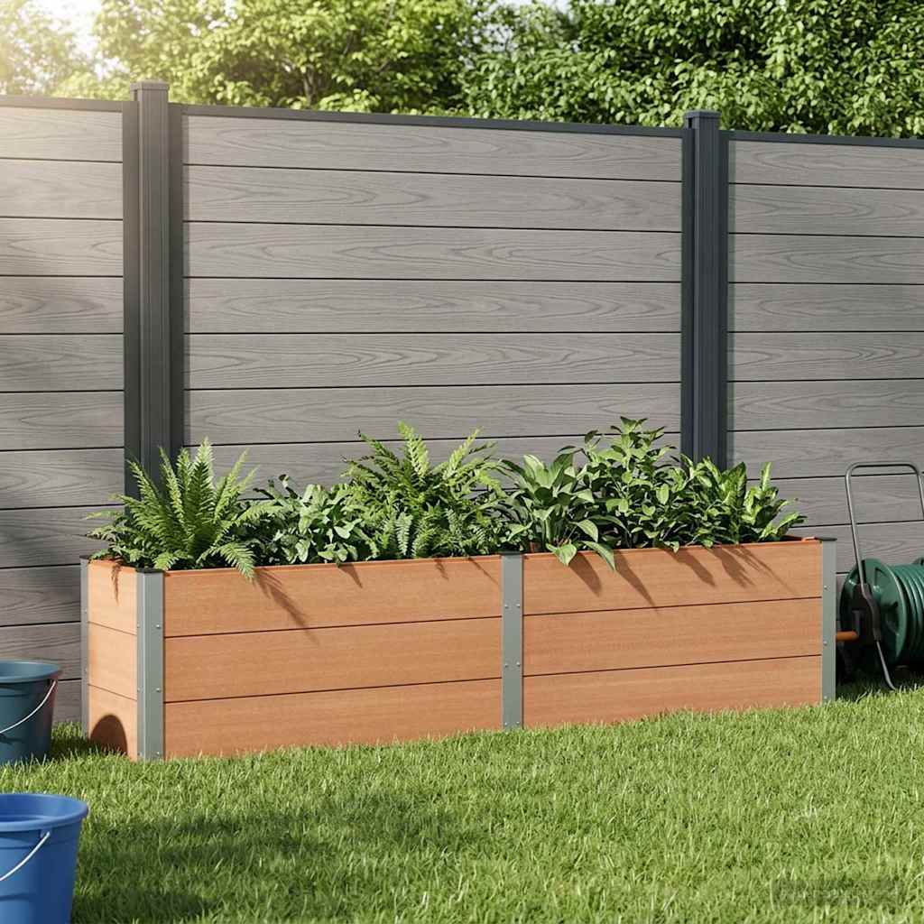 Letto rialzato da giardino Marrone 250 x 50 x 54 cm