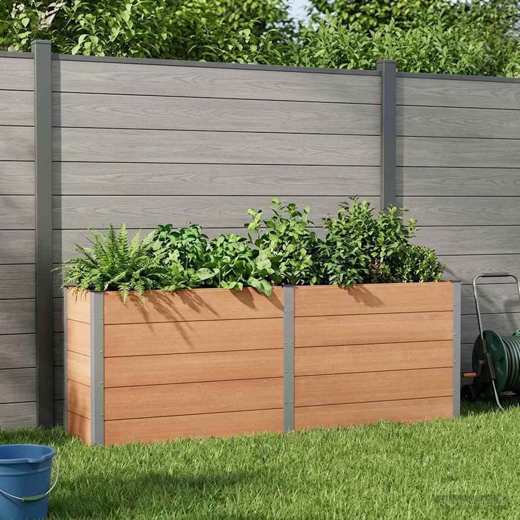 Letto rialzato da giardino Marrone 250 x 50 x 91 cm