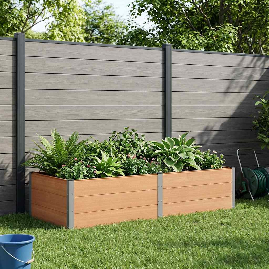 Letto rialzato da giardino Marrone 250 x 100 x 54 cm