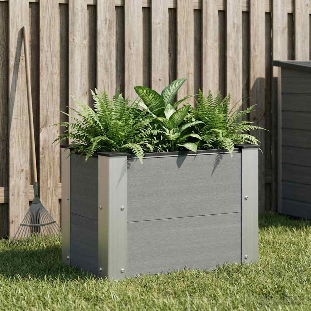Letto rialzato da giardino Grigio 50 x 30 x 36 cm