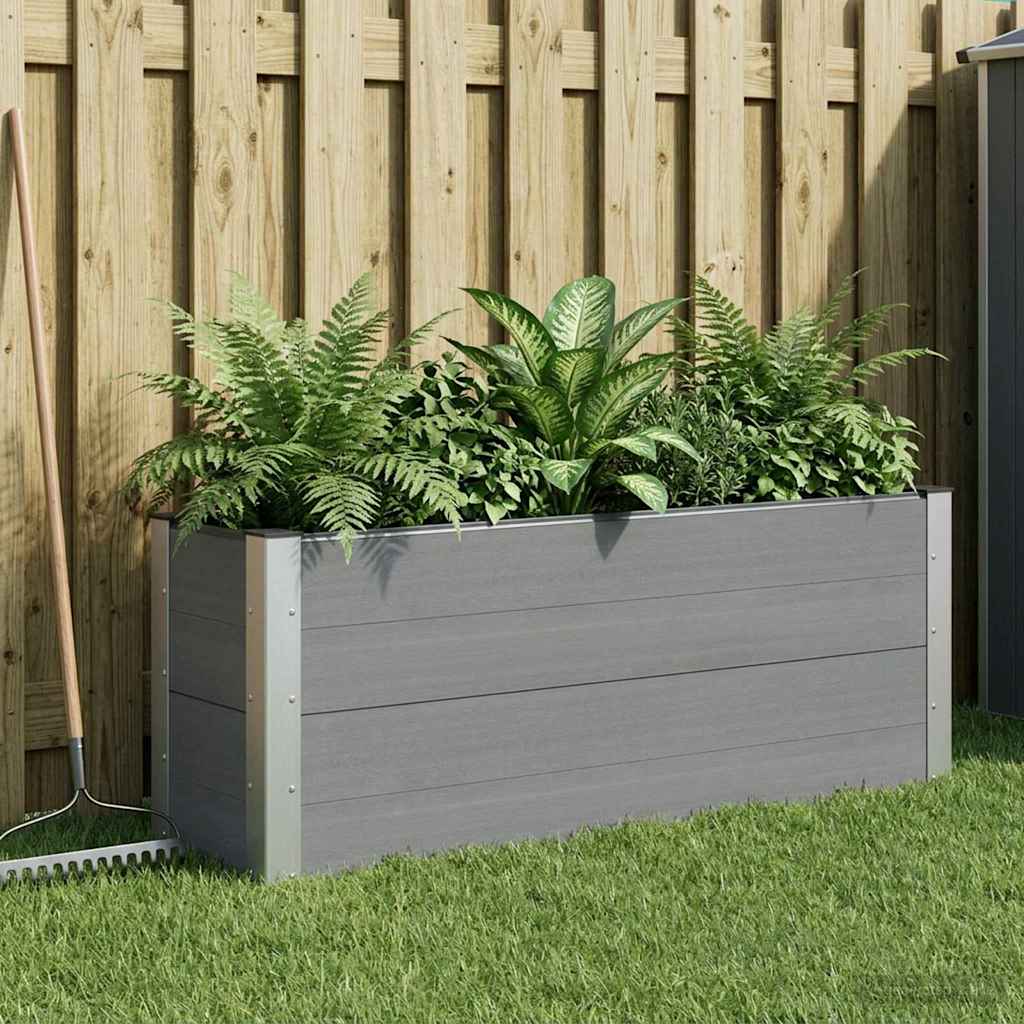 Letto rialzato da giardino Grigio 100 x 30 x 72 cm