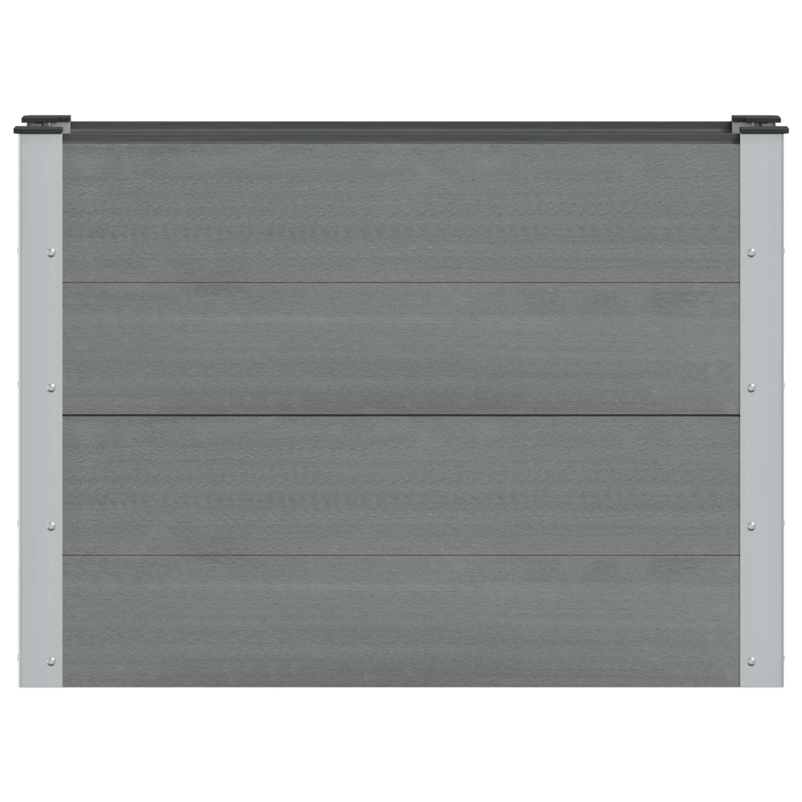Letto rialzato da giardino Grigio 100 x 30 x 72 cm