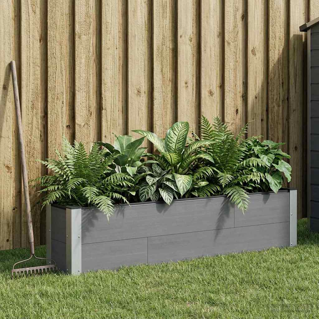 Letto rialzato da giardino Grigio 150 x 30 x 36 cm