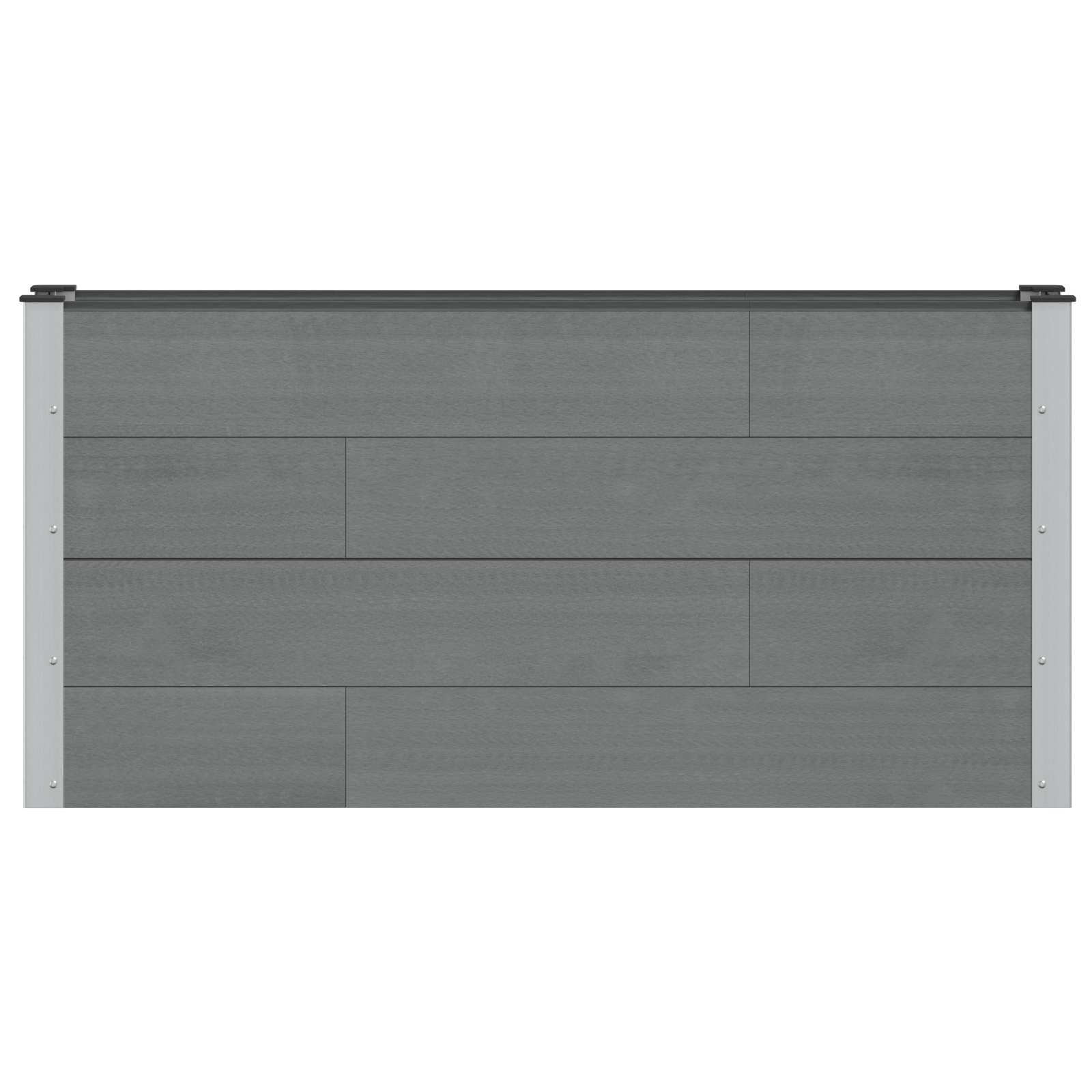 Letto rialzato da giardino Grigio 150 x 30 x 72 cm