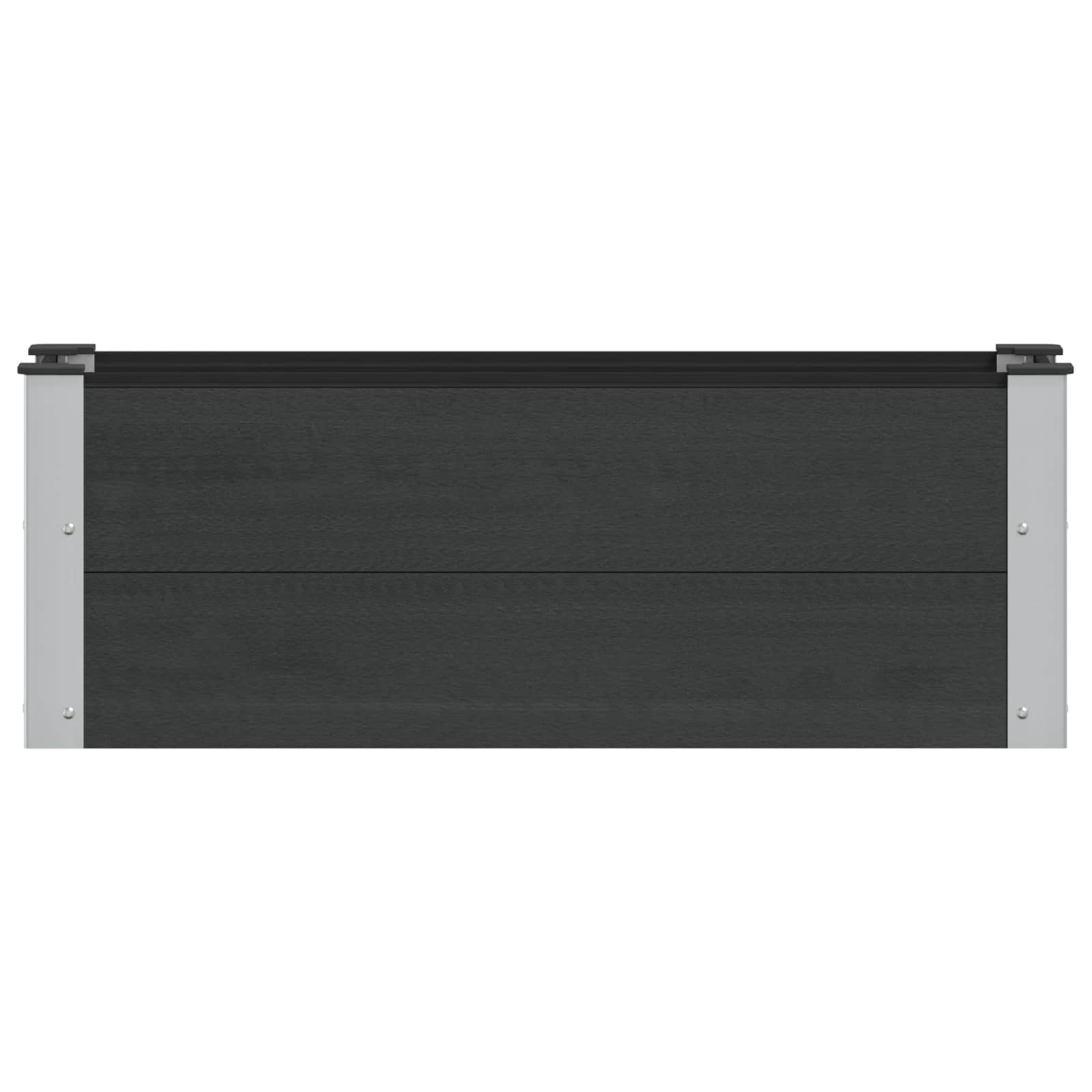 Letto rialzato da giardino Nero 100 x 30 x 36 cm