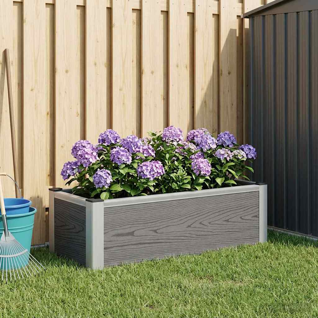 Letto rialzato da giardino Grigio 75 x 30 x 22 cm