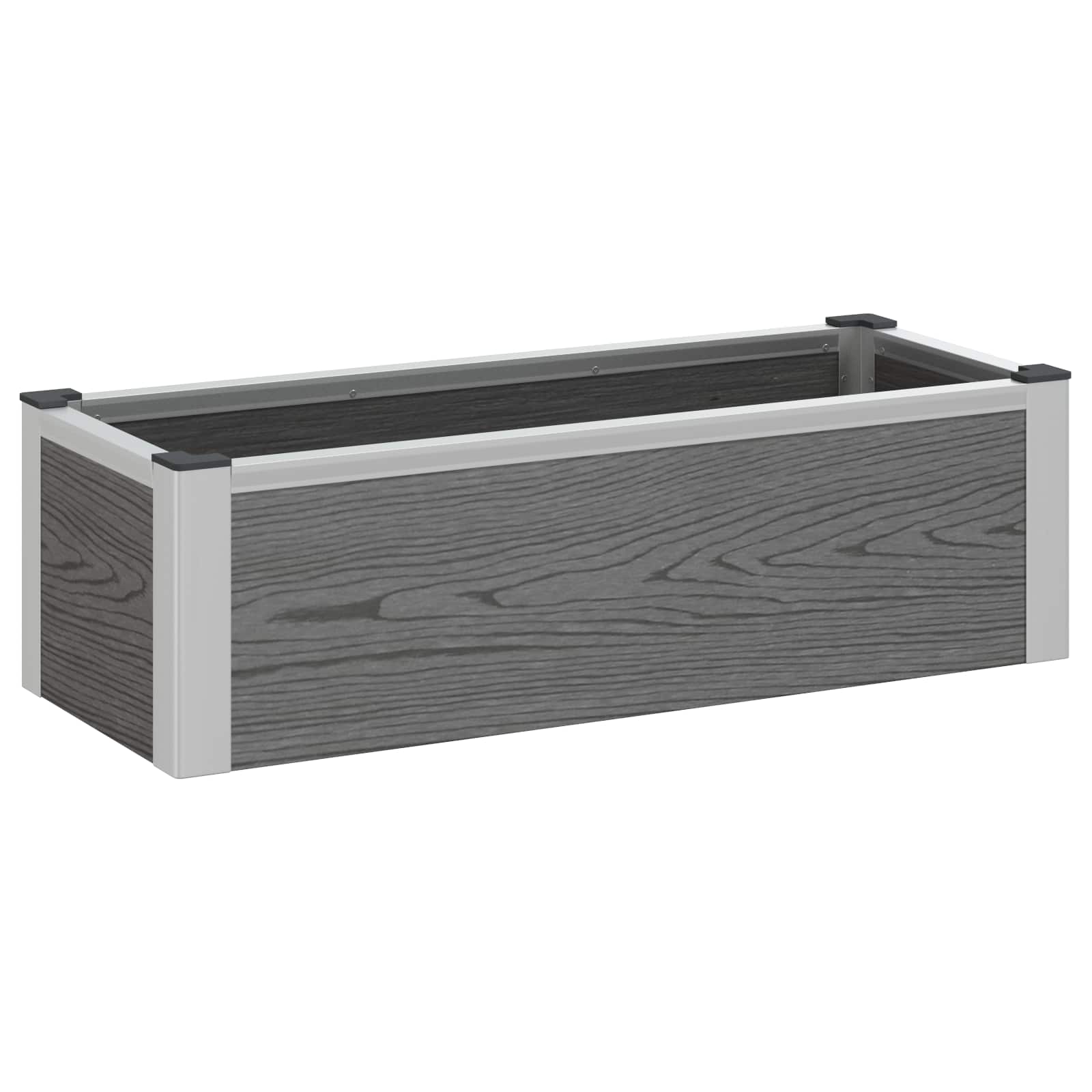 Letto rialzato da giardino Grigio 75 x 30 x 22 cm