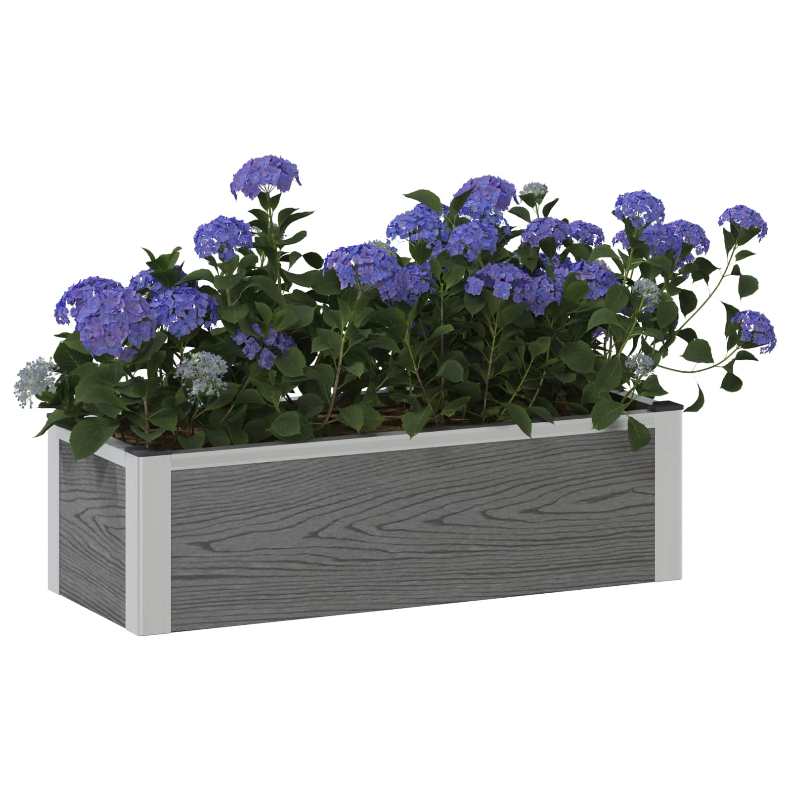 Letto rialzato da giardino Grigio 75 x 30 x 22 cm