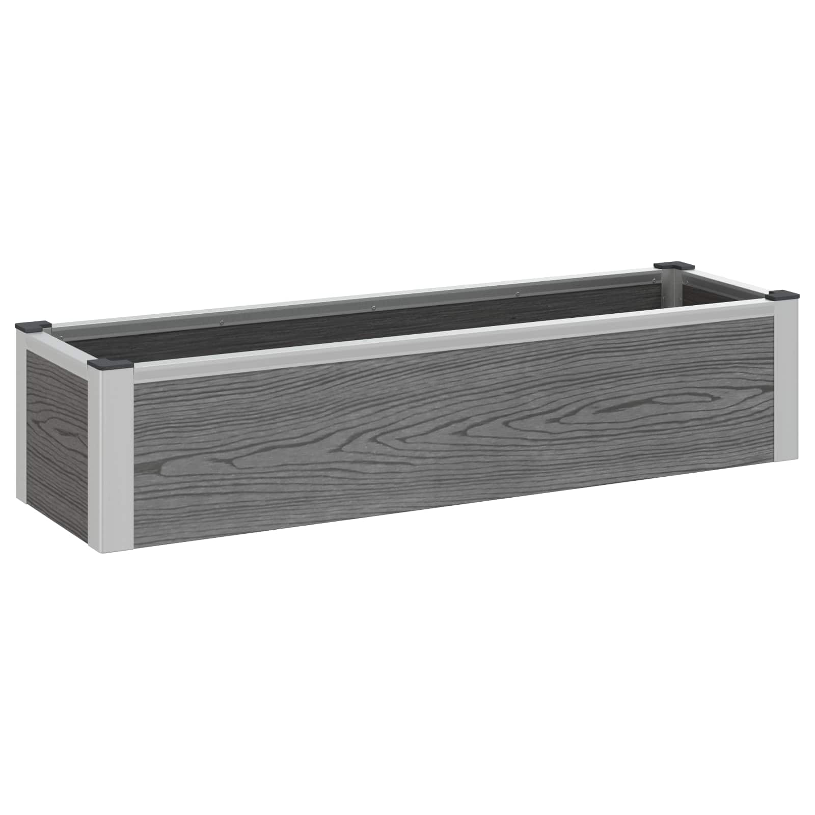 Letto rialzato da giardino Grigio 100 x 30 x 22 cm