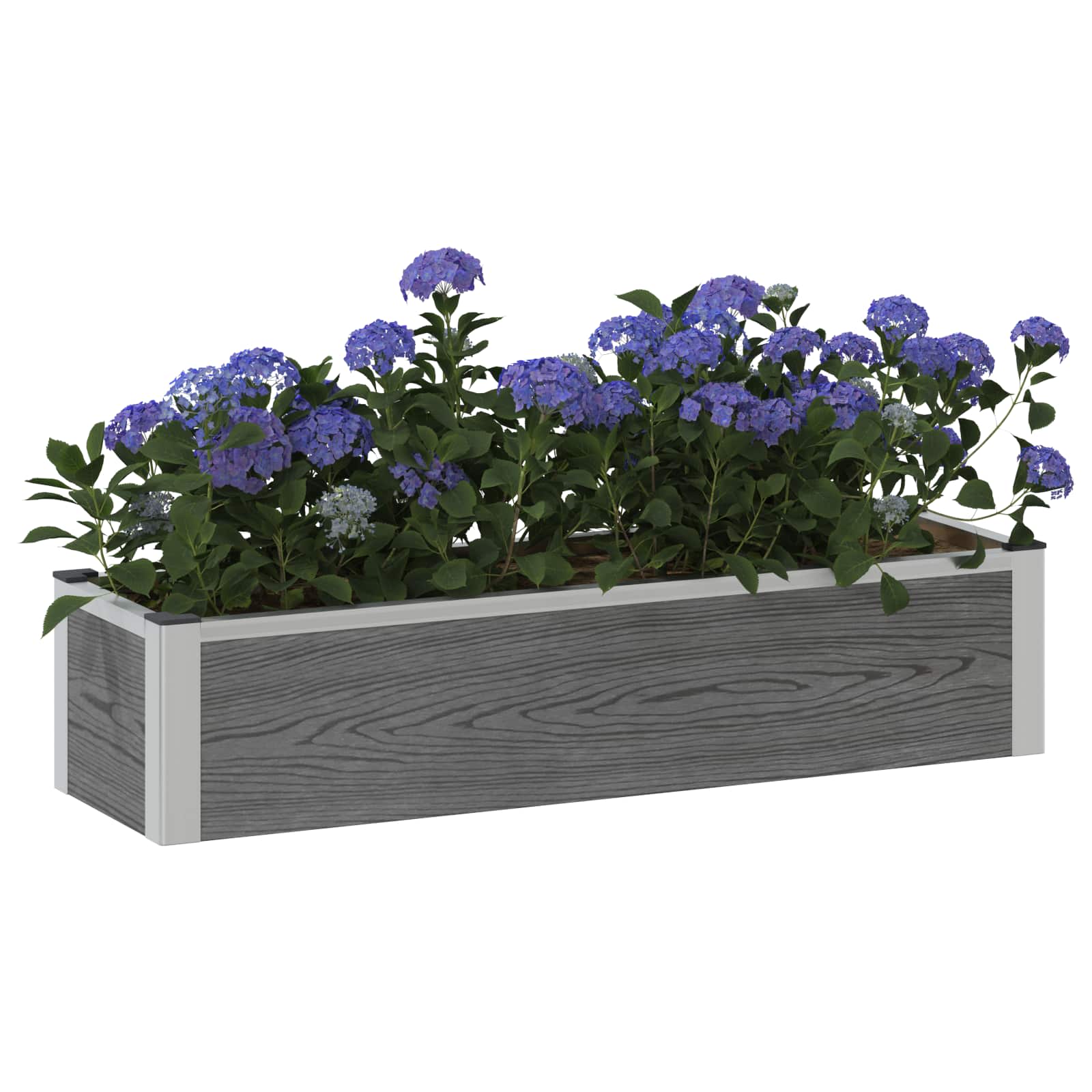 Letto rialzato da giardino Grigio 100 x 30 x 22 cm